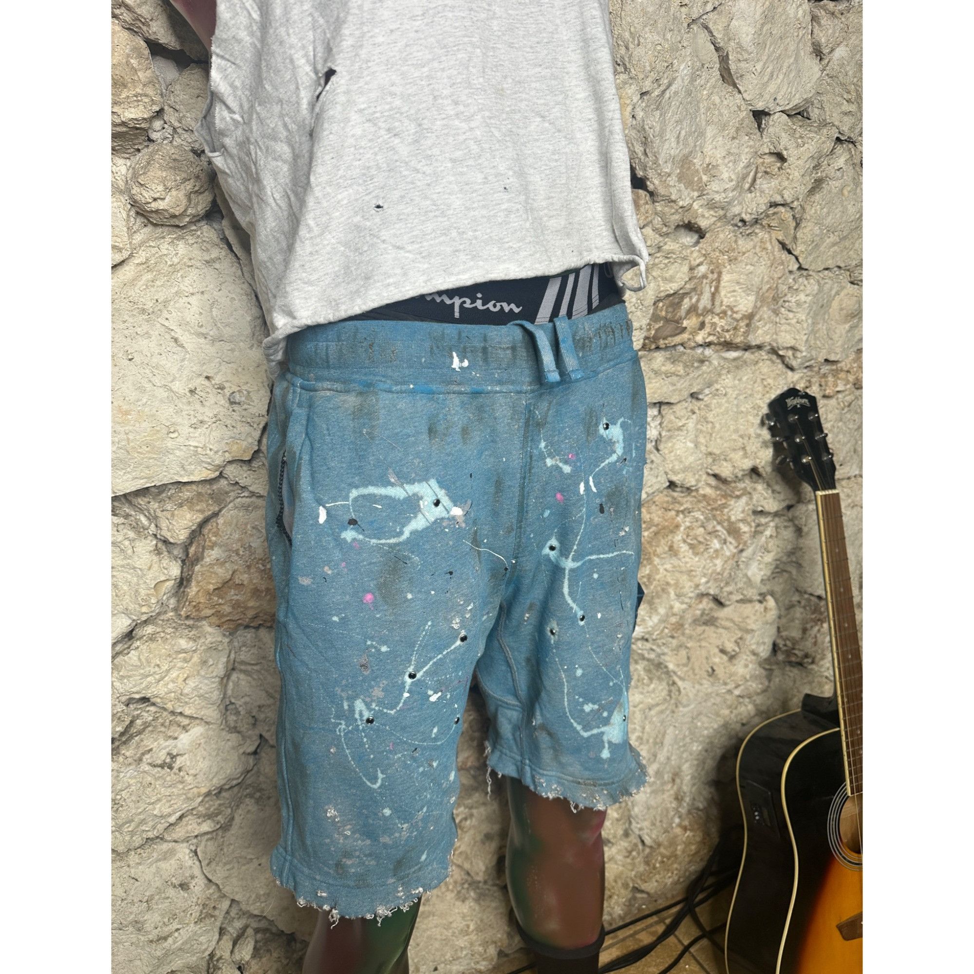 Stone Island × Vintage DRO Lab Custom 1/1 x Stone Island Sweat Shorts Size US 30 / EU 46 - 15 Thumbnail