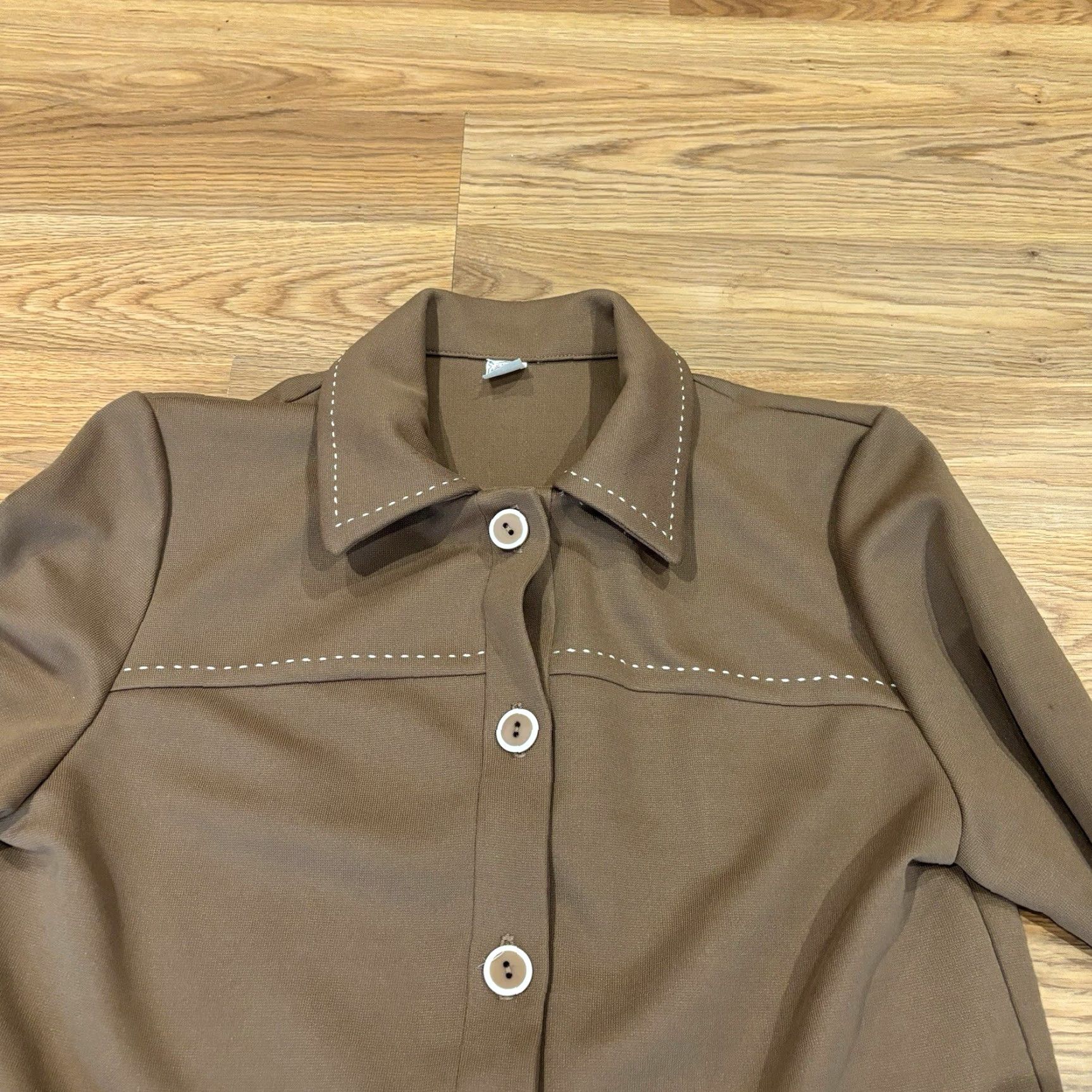 Vintage VINTAGE Union Made Brown Jacket Skirt Set Two Piece Workwear Office Size 12 Size 34" / US 12 / IT 48 - 2 Thumbnail
