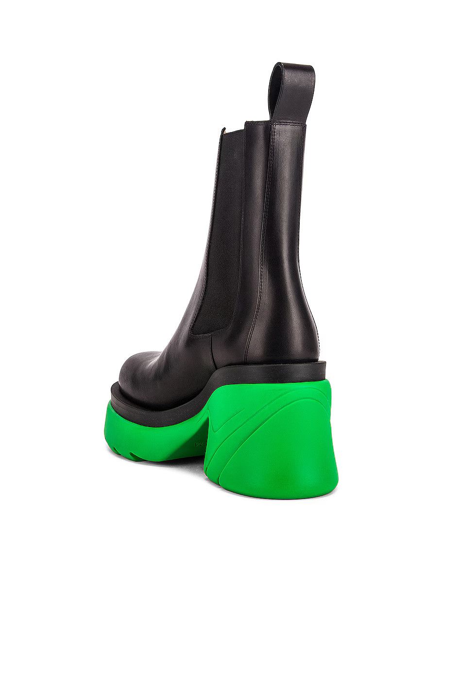 Bottega Veneta o1n1vont1024 Ankle Boots Calfskin in Black/Grass Size US 8 / IT 38 - 3 Thumbnail