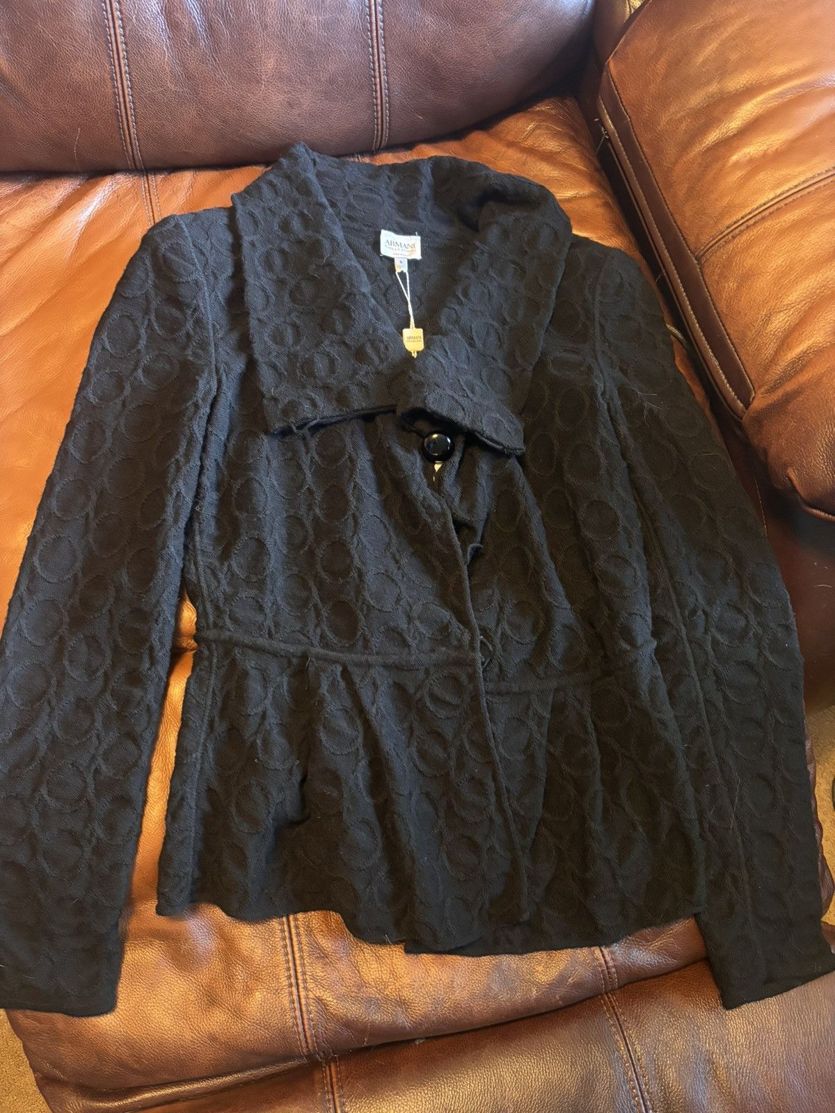 Armani Armani Collezioni jacket knitted Size S / US 4 / IT 40 - 1 Thumbnail