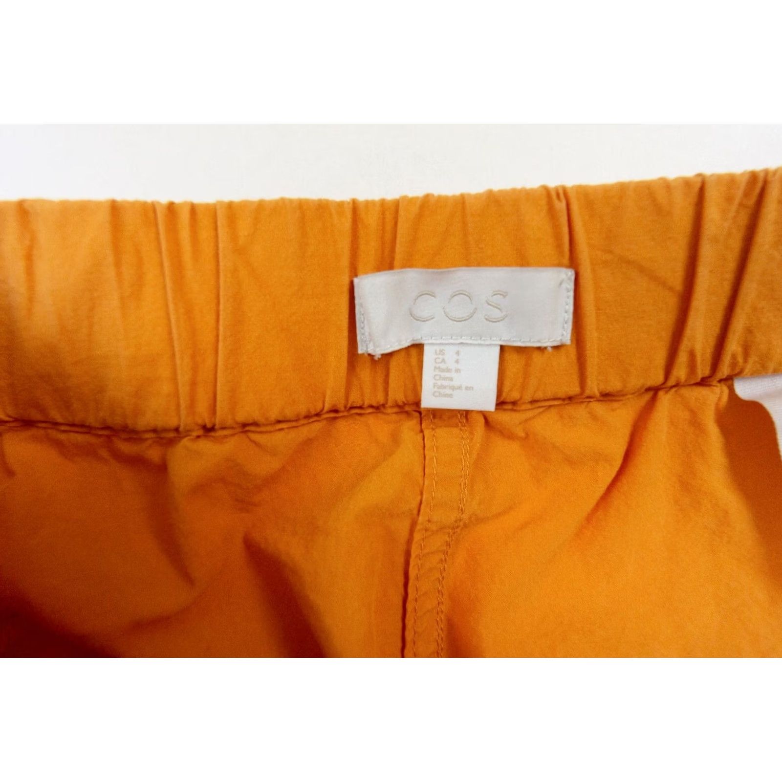 Cos COS Women's Pants Wide-Leg Drawstring Orange 4 Casual Lightweight Cotton Chino Vintage-None Size 27" / US 4 / IT 40 - 7 Thumbnail