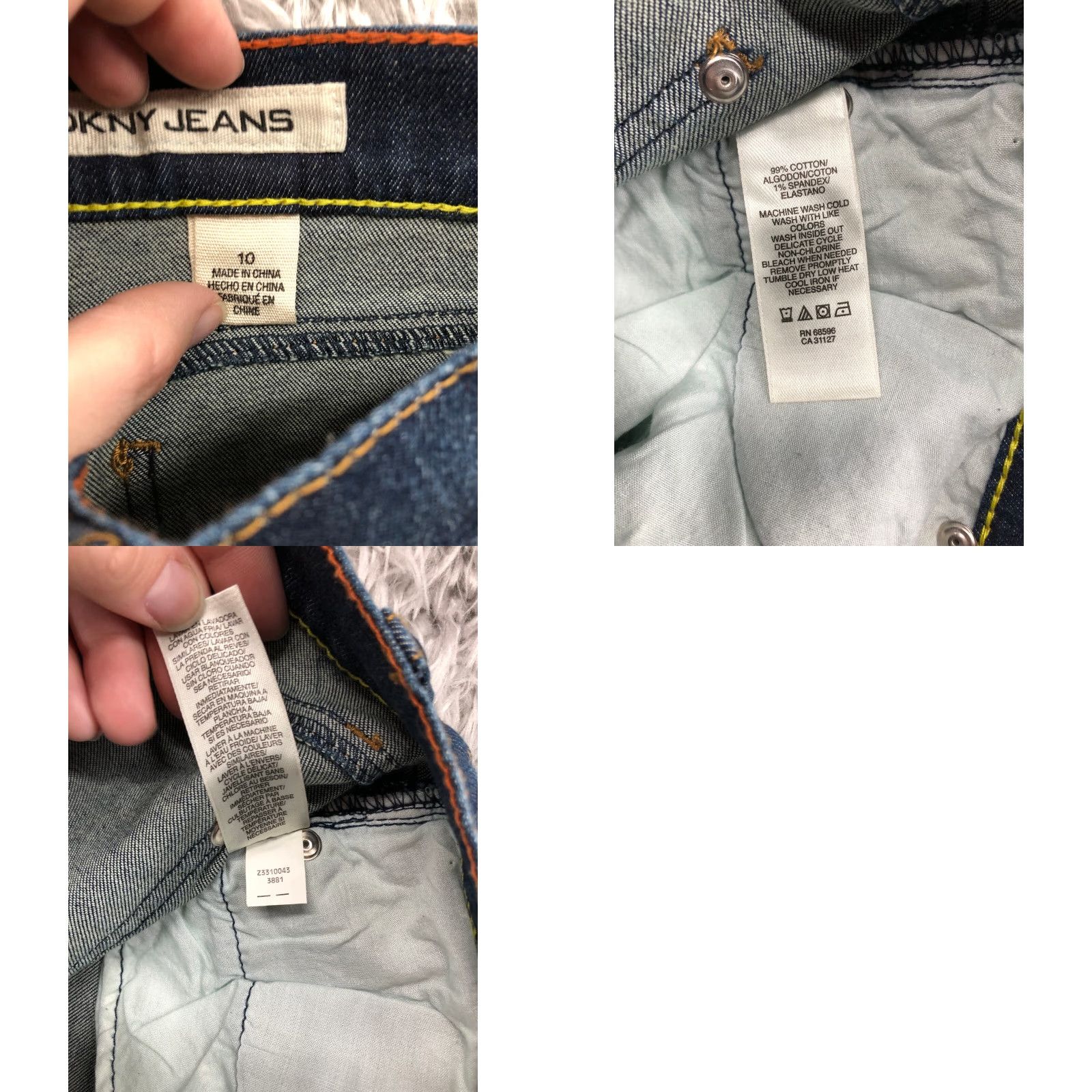 DKNY DKNY Ave B Jeans Slim Straight Dark Wash Blue Denim Size 10 Womens Low Rise 32 Waist 32 Inseam Size 32" / US 10 / IT 46 - 9 Thumbnail