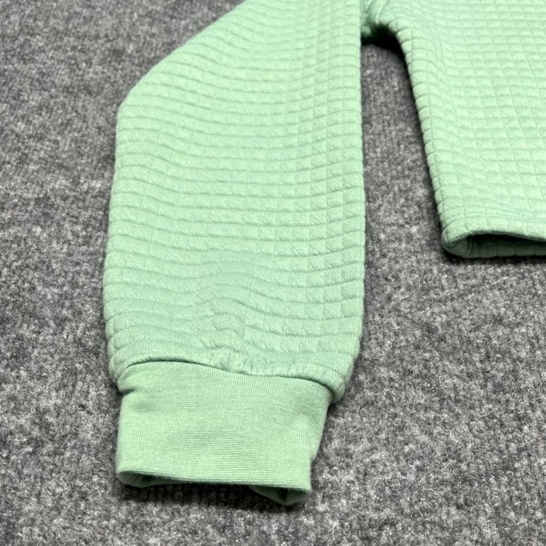 Vintage Rue21 Cropped Sweatshirt Womens XS Green Long Sleeve Crew Neck Quilted Pullover New Size XS / US 0-2 / IT 36-38 - 6 Thumbnail