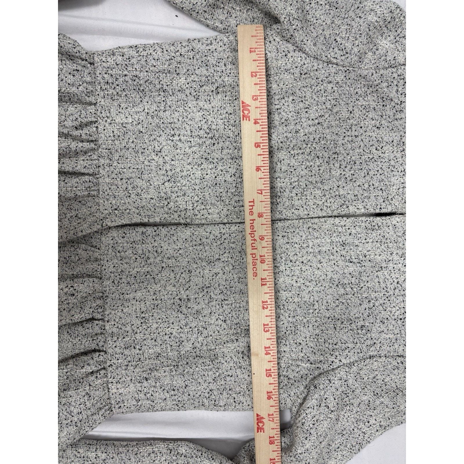 Ann Taylor Ann Taylor Women’s Tweed Jacket Peplum White Black Fleck 0 Size XS / US 0-2 / IT 36-38 - 7 Thumbnail