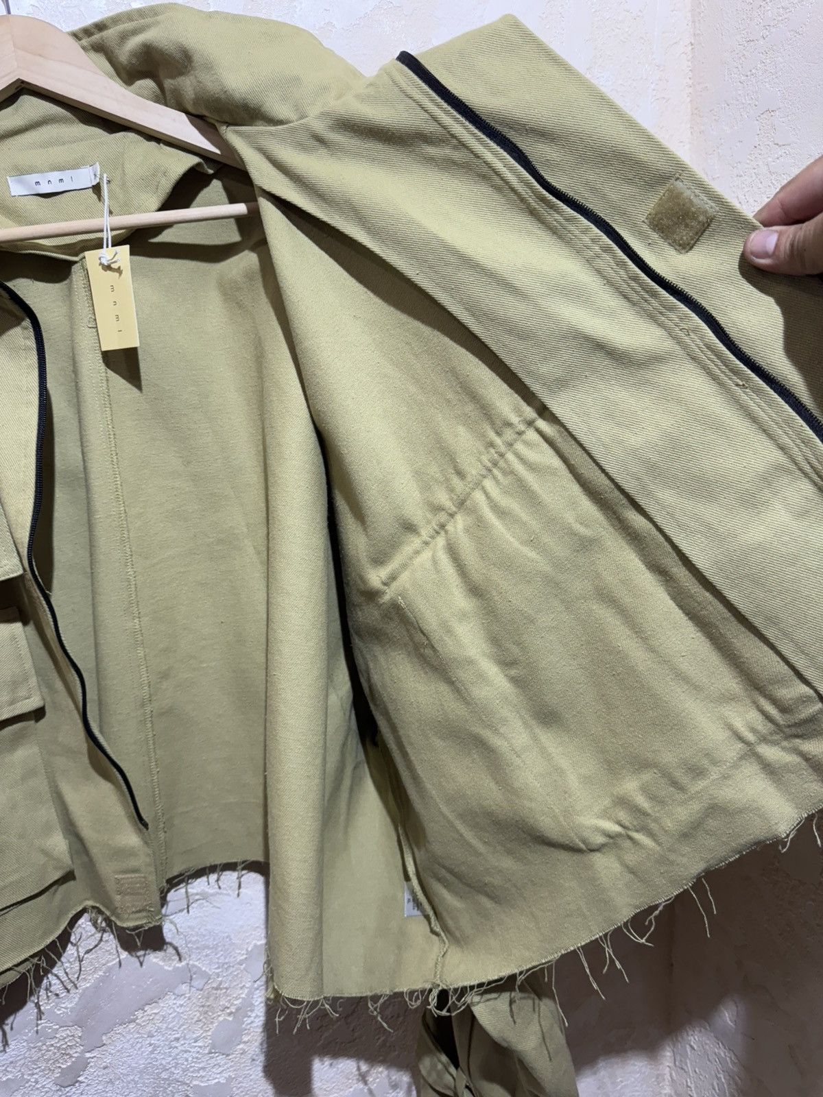 Designer MNML Distressed Cardigan M65 Jacket Olive Size L Size US L / EU 52-54 / 3 - 14 Thumbnail