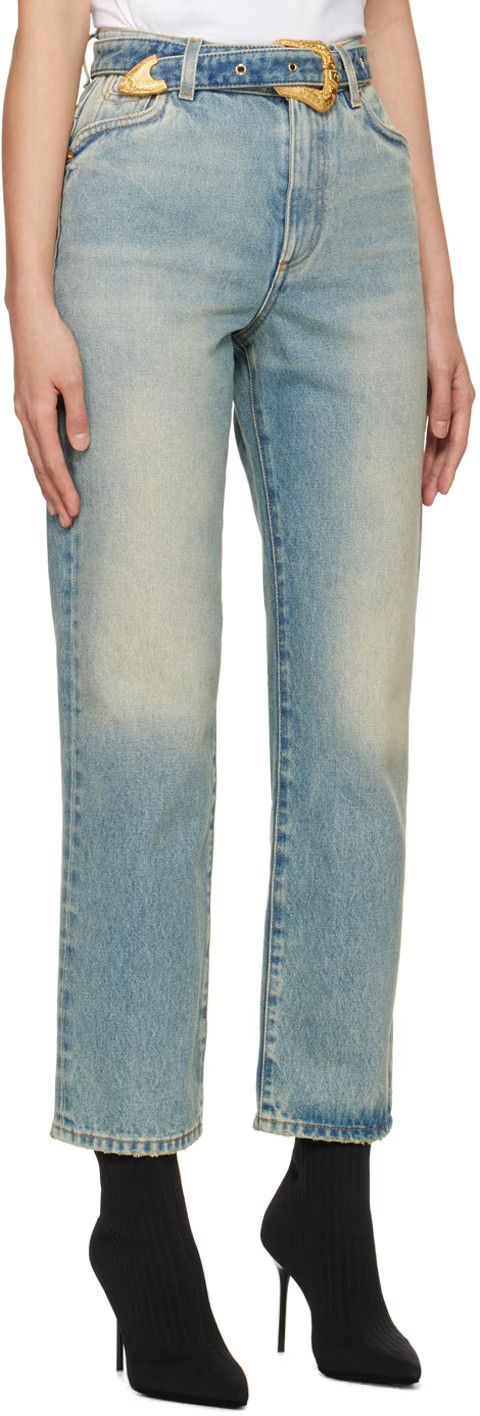Balmain o1y0625 Denim Pant in Light Blue Size 26" / US 2 / IT 38 - 2 Thumbnail