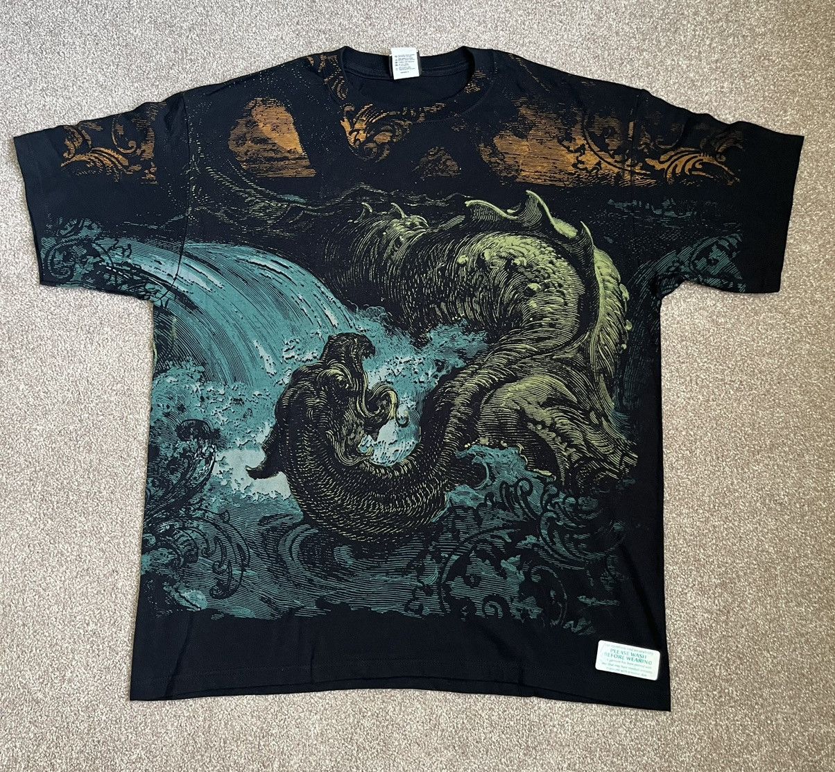 image of Gustave Doré Liquid Blue Destruction Of Leviathan XL in Black, Men's