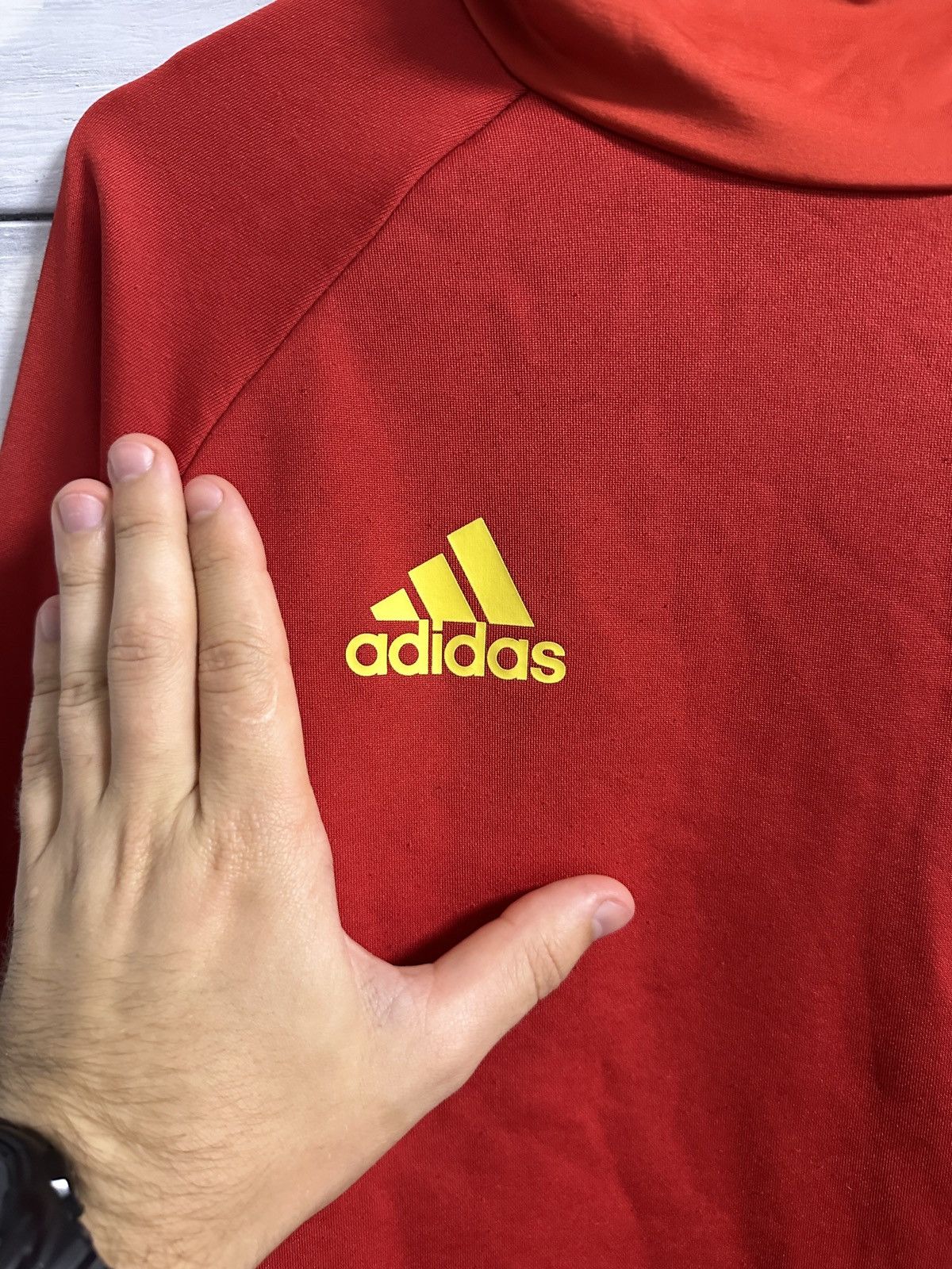Vintage Rare Soccer Long-Sleeve Adidas Spain Training Form Size US L / EU 52-54 / 3 - 3 Thumbnail