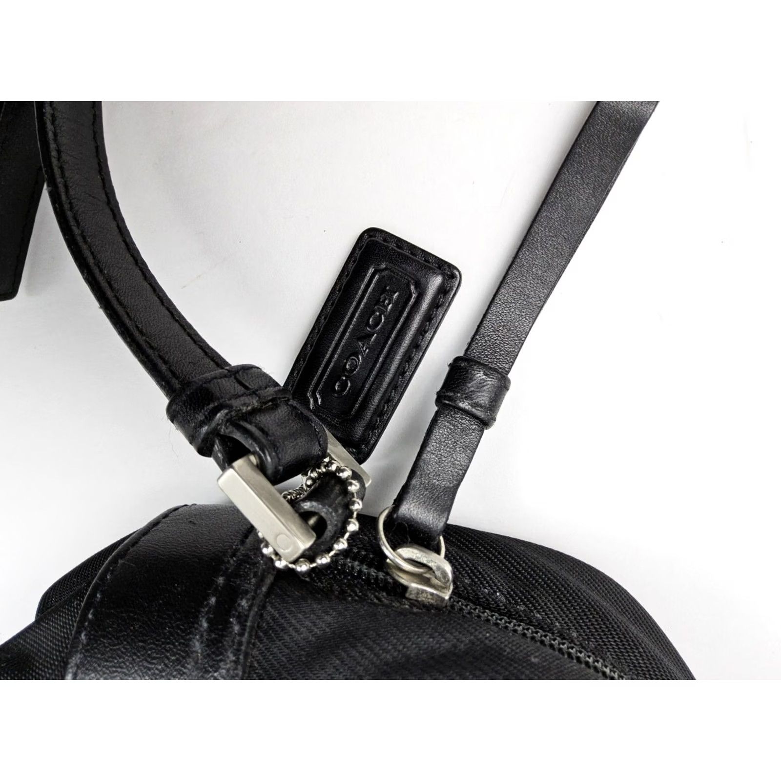 Coach Coach Crossbody Shoulder Bag Purse - Leather Trim Twill Leather Black - Women’s Travel Shoulder Bag Size ONE SIZE - 5 Thumbnail