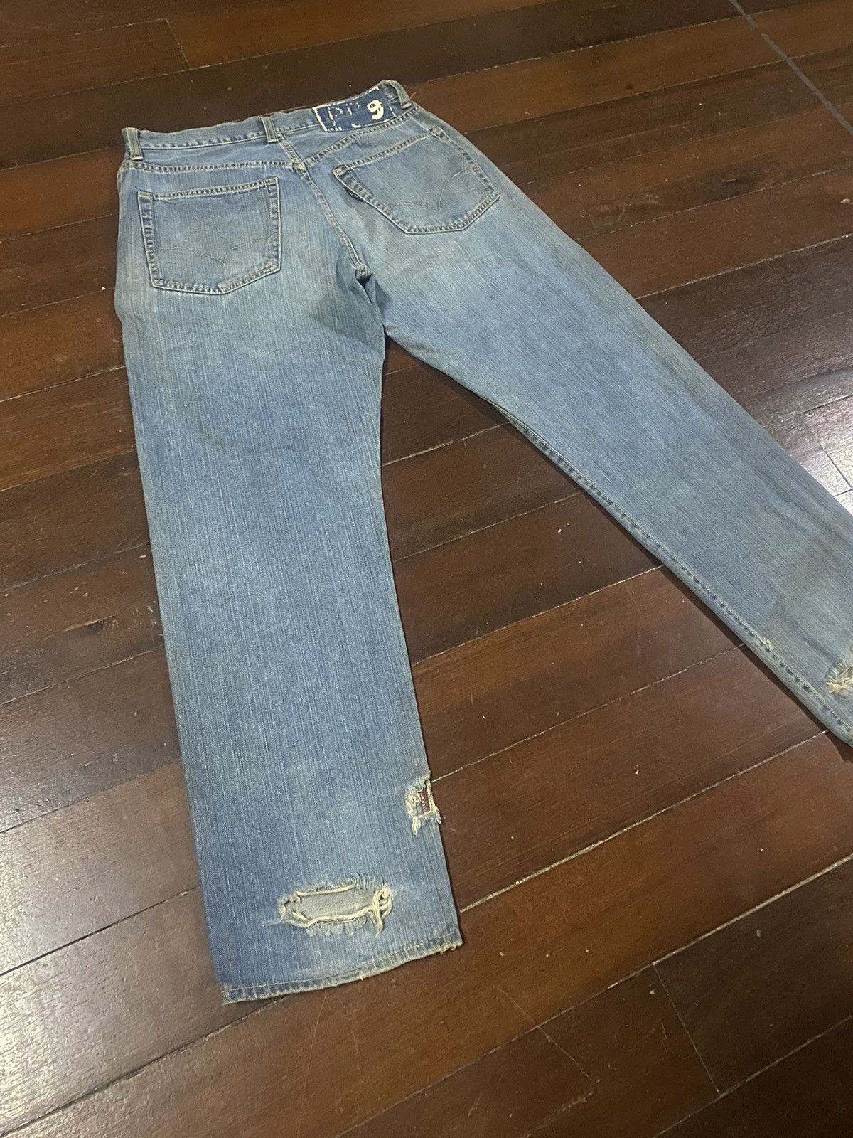 Blue Blue Japan × Japanese Brand × Vintage FIRE 🔥 Vintage HR Market Blue Blue selvedge distressed B-1 Size US 34 / EU 50 - 8 Thumbnail