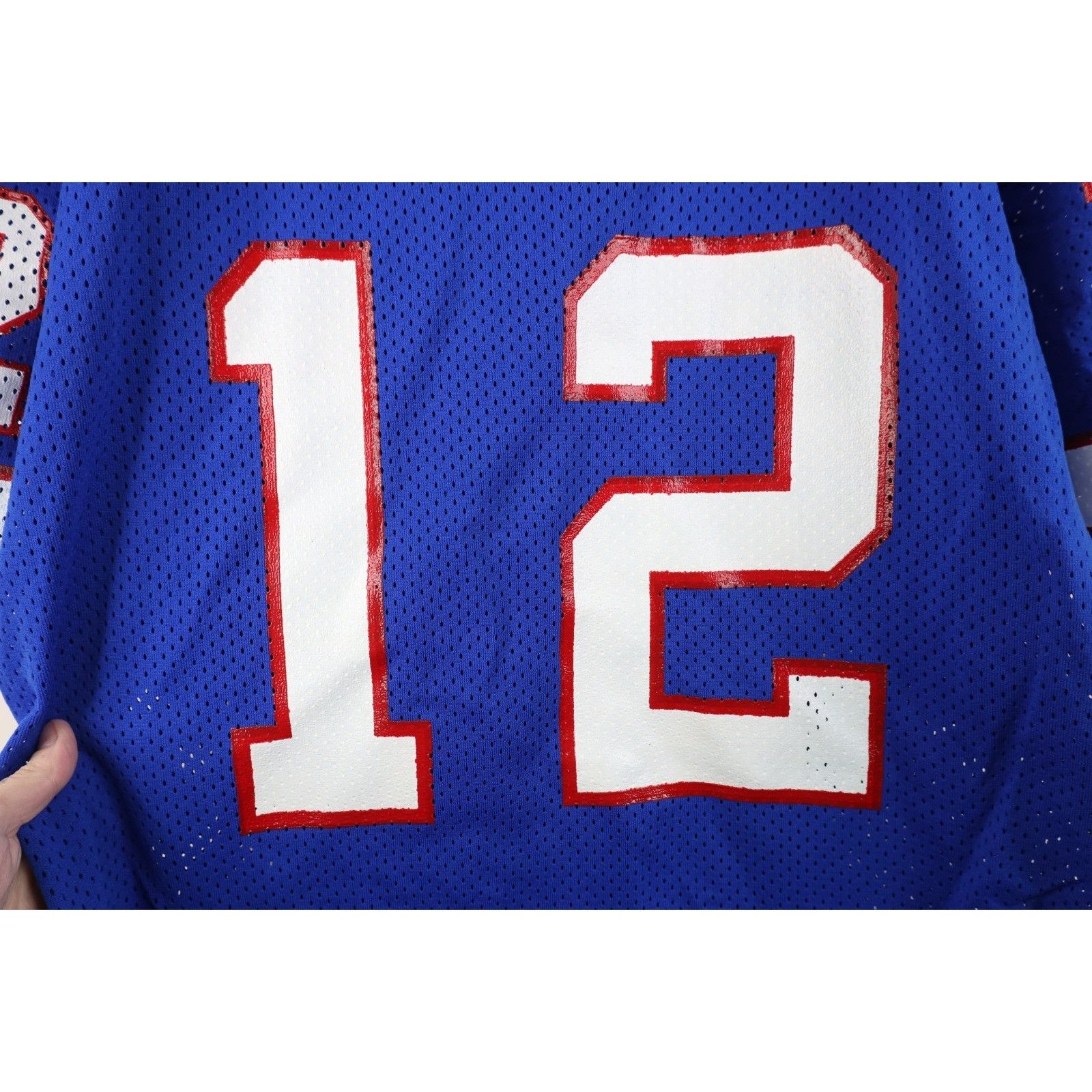 Vintage Vintage Sand Knit Game Issue Jim Kelly Buffalo Bills Jersey Size US XL / EU 56 / 4 - 4 Thumbnail