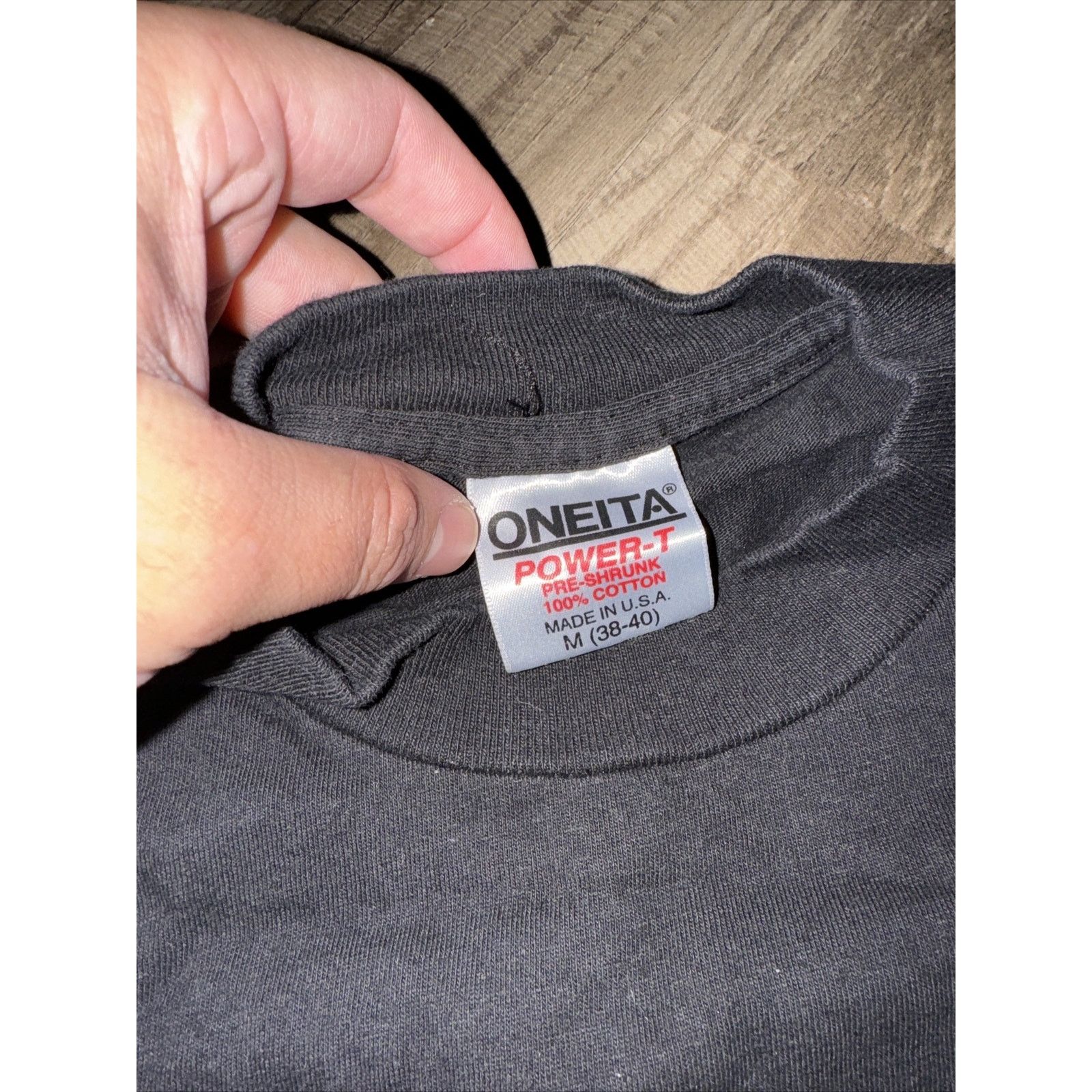 Vintage Oneita Single Stitch Made In USA Walk America T-Shirt Black Size US M / EU 48-50 / 2 - 5 Thumbnail