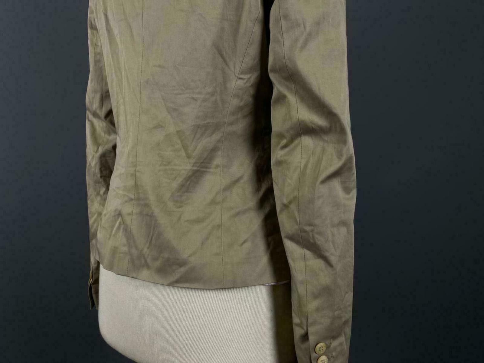 Designer Ladies Max Mara Grey Cotton Blazer Jacket Size 12 Size XL / US 12-14 / IT 48-50 - 6 Thumbnail