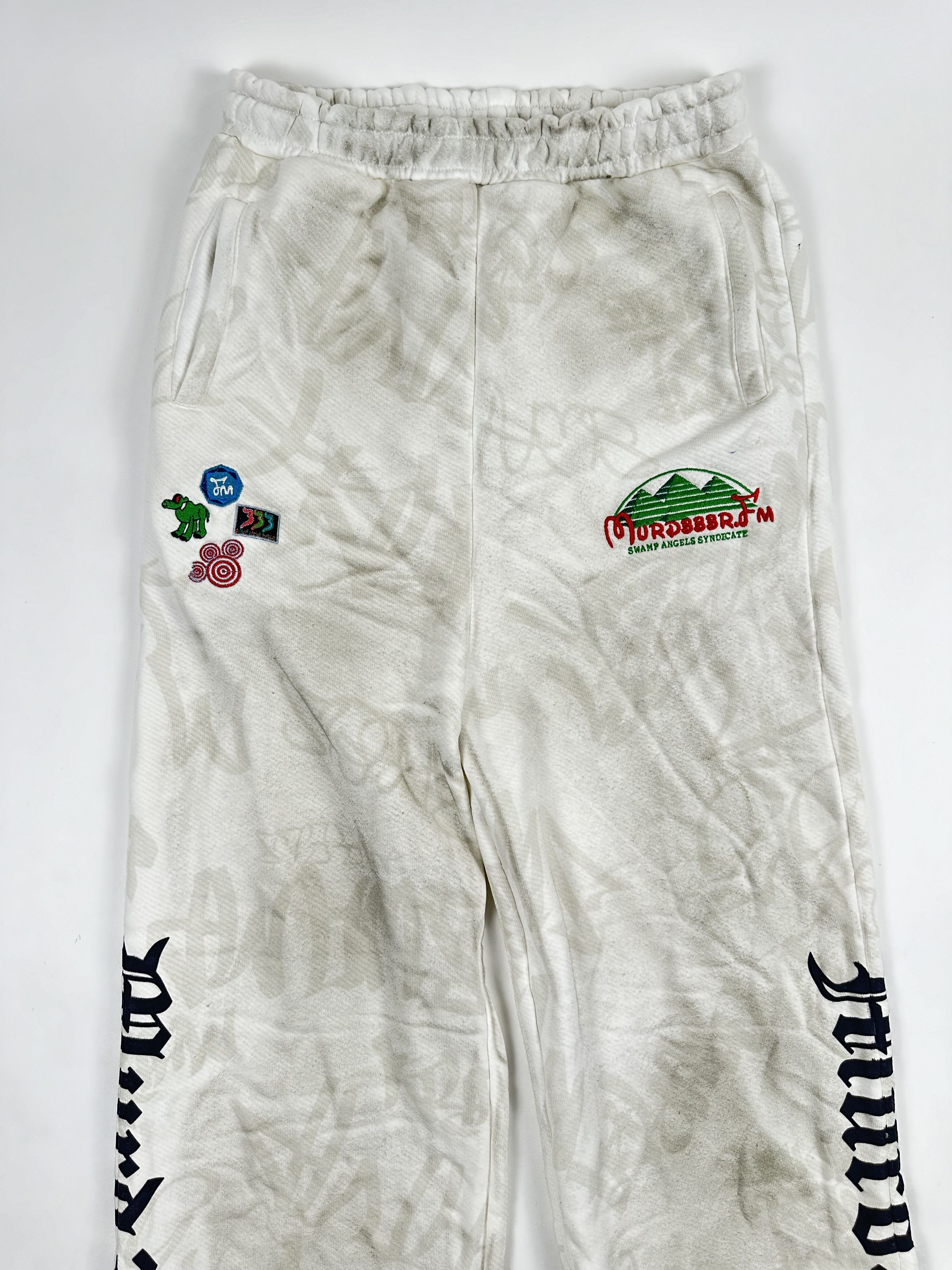 murd333r.fm Murd333r White Sweatpants (ComplexCon Exclusive) Size US 32 / EU 48 - 3 Thumbnail