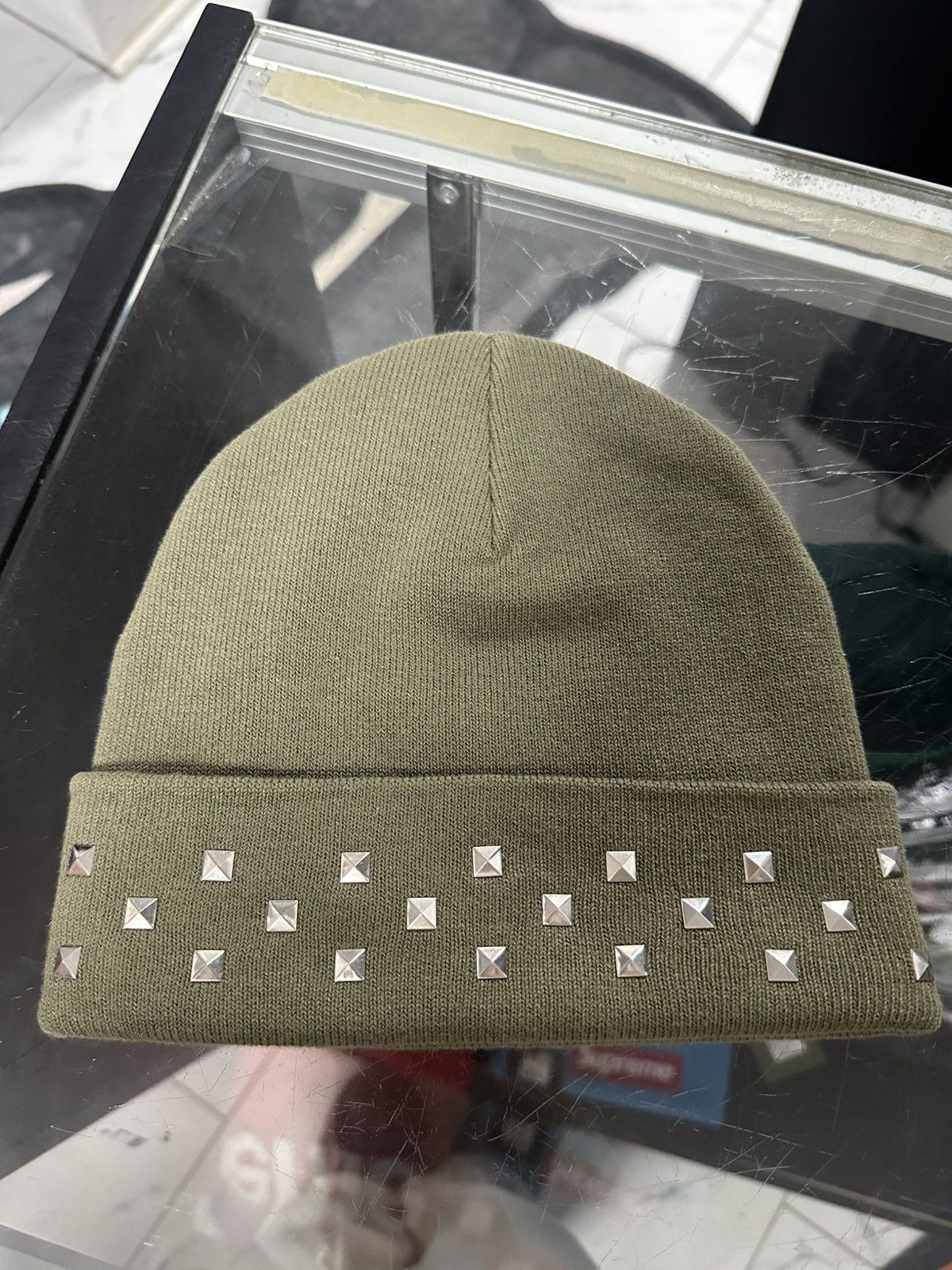 Palace Palace Studed Beanie (Green) Size ONE SIZE - 2 Thumbnail