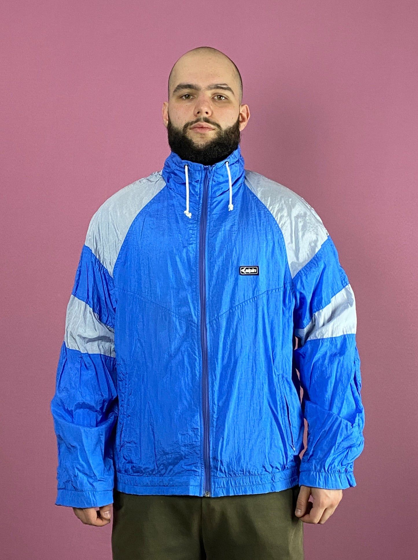 Vintage Alpin Vintage Men's Windbreaker Jacket - L Size US L / EU 52-54 / 3 - 2 Thumbnail