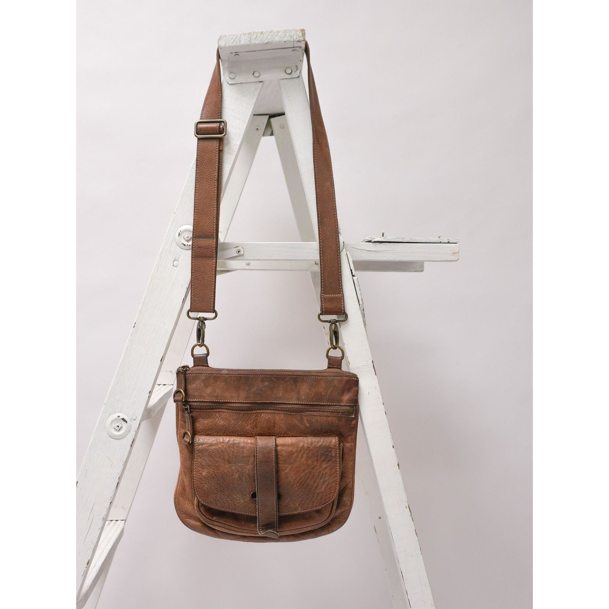 Roots Vintage Roots Riverside Saddle Crossbody Leather Bag Size ONE SIZE - 3 Thumbnail