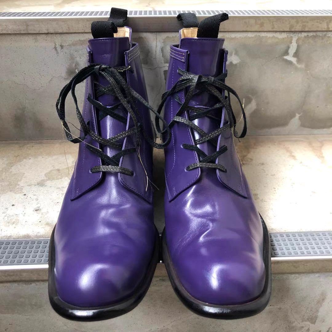 Yohji Yamamoto Yohji Yamamoto × Hiromu Takahara Runway Purple Boots K11 Size US 8.5 / EU 41-42 - 2 Thumbnail