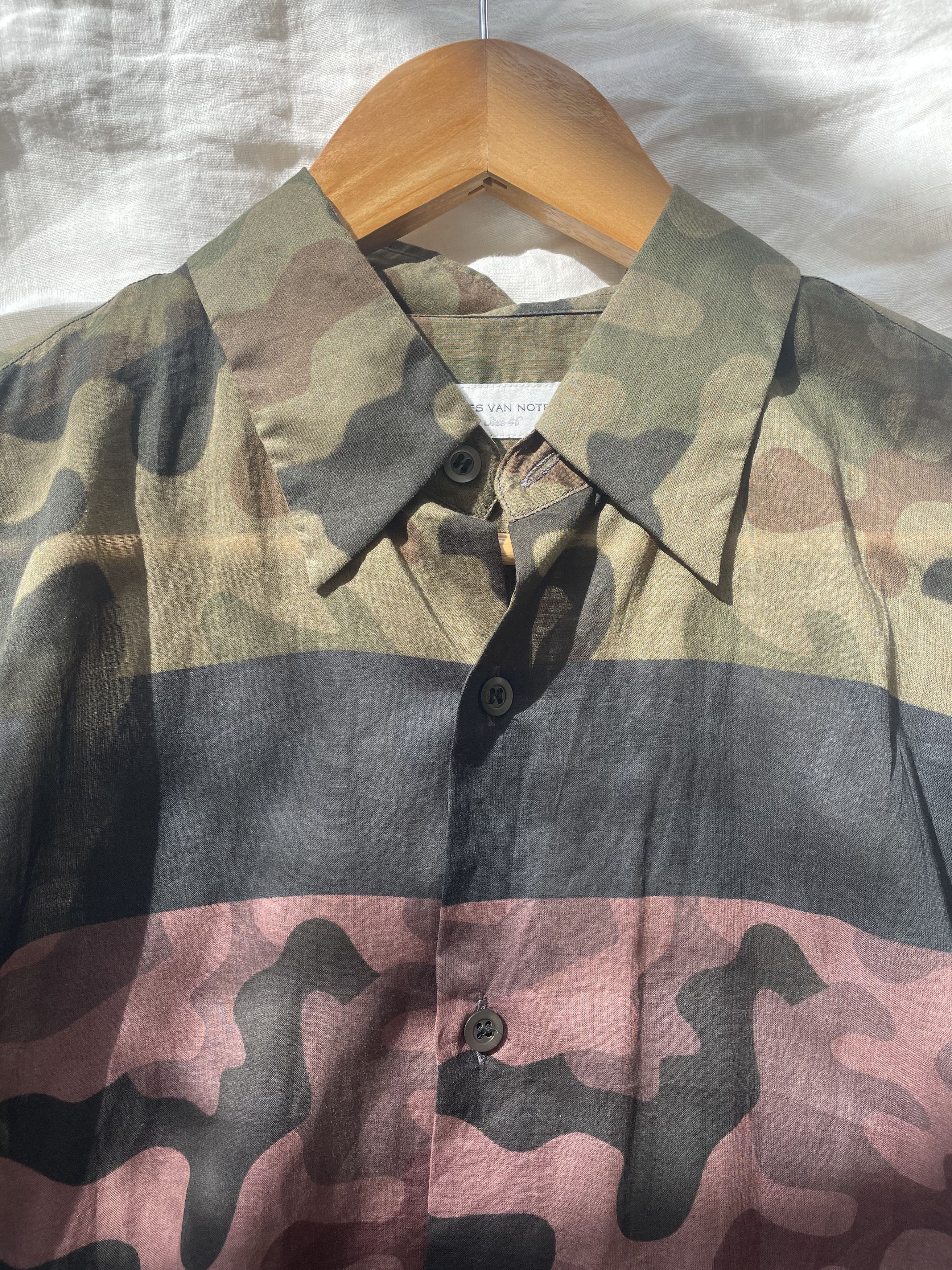 Dries Van Noten Early Dries Van Noten Camo Shirt Size US S / EU 44-46 / 1 - 2 Thumbnail