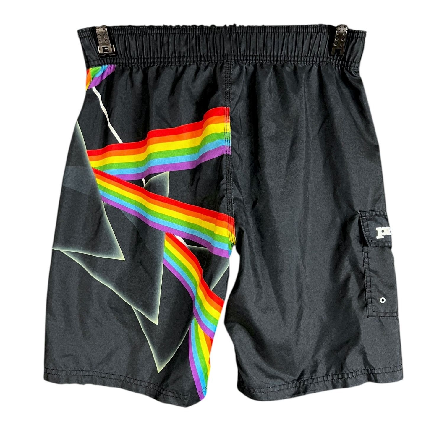 Pink Floyd Men's Pink Floyd Dark Side of the Moon Black Board Shorts -M Size US 32 / EU 48 - 5 Thumbnail