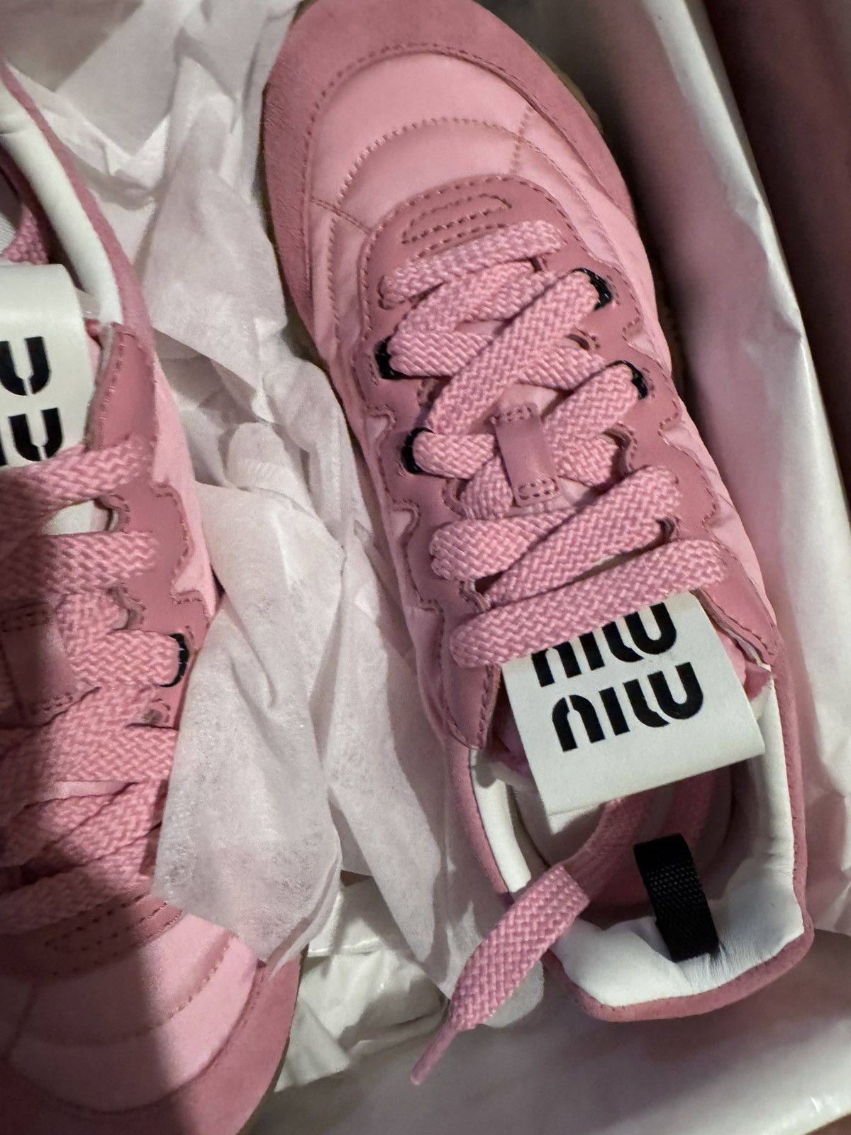 Miu Miu Miu Miu Gymnasium Technical Fabric and Suede Sneakers Size US 7.5 / IT 37.5 - 8 Thumbnail