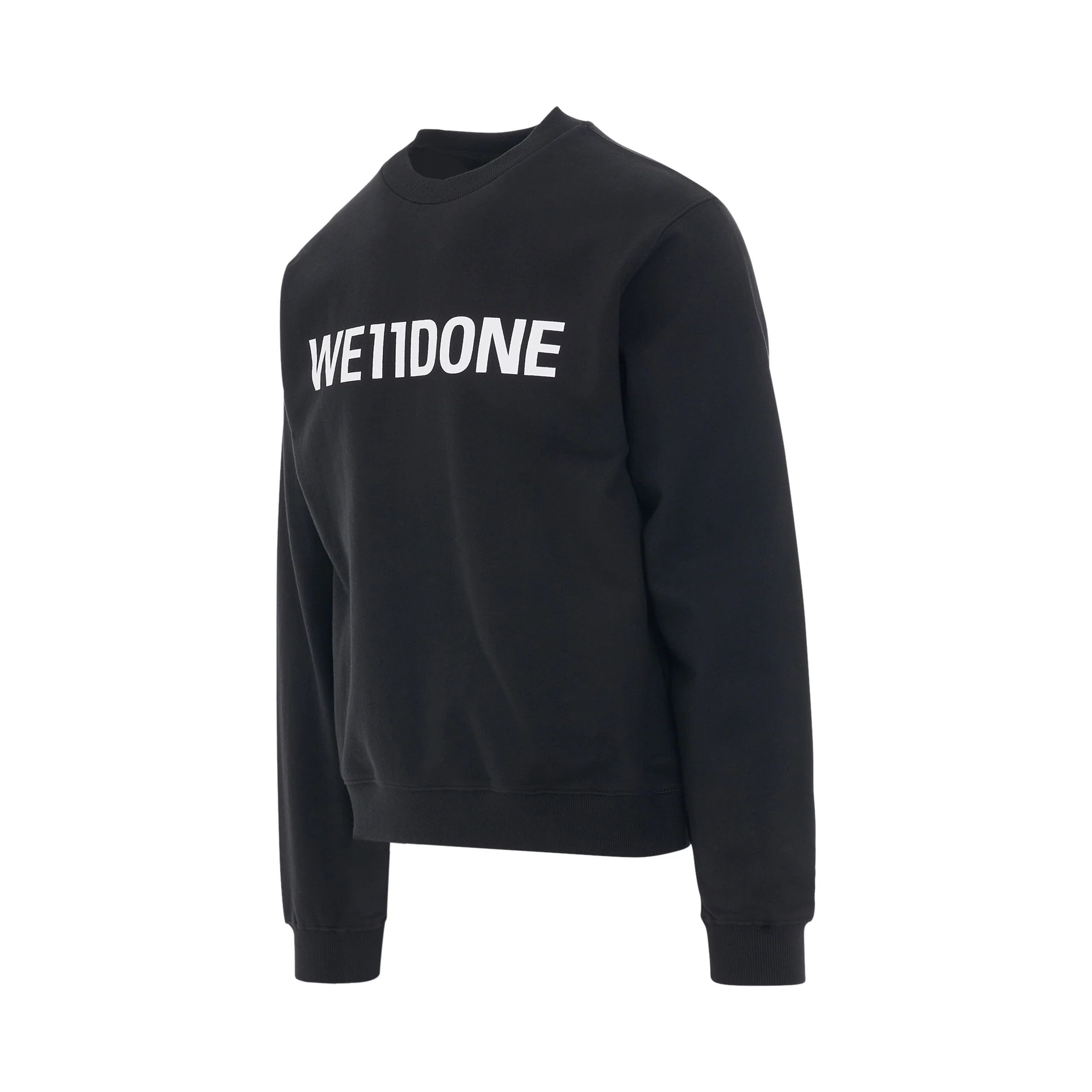 WE11DONE o1mris0824 Fitted Sweatshirt in Black Size US S / EU 44-46 / 1 - 2 Thumbnail