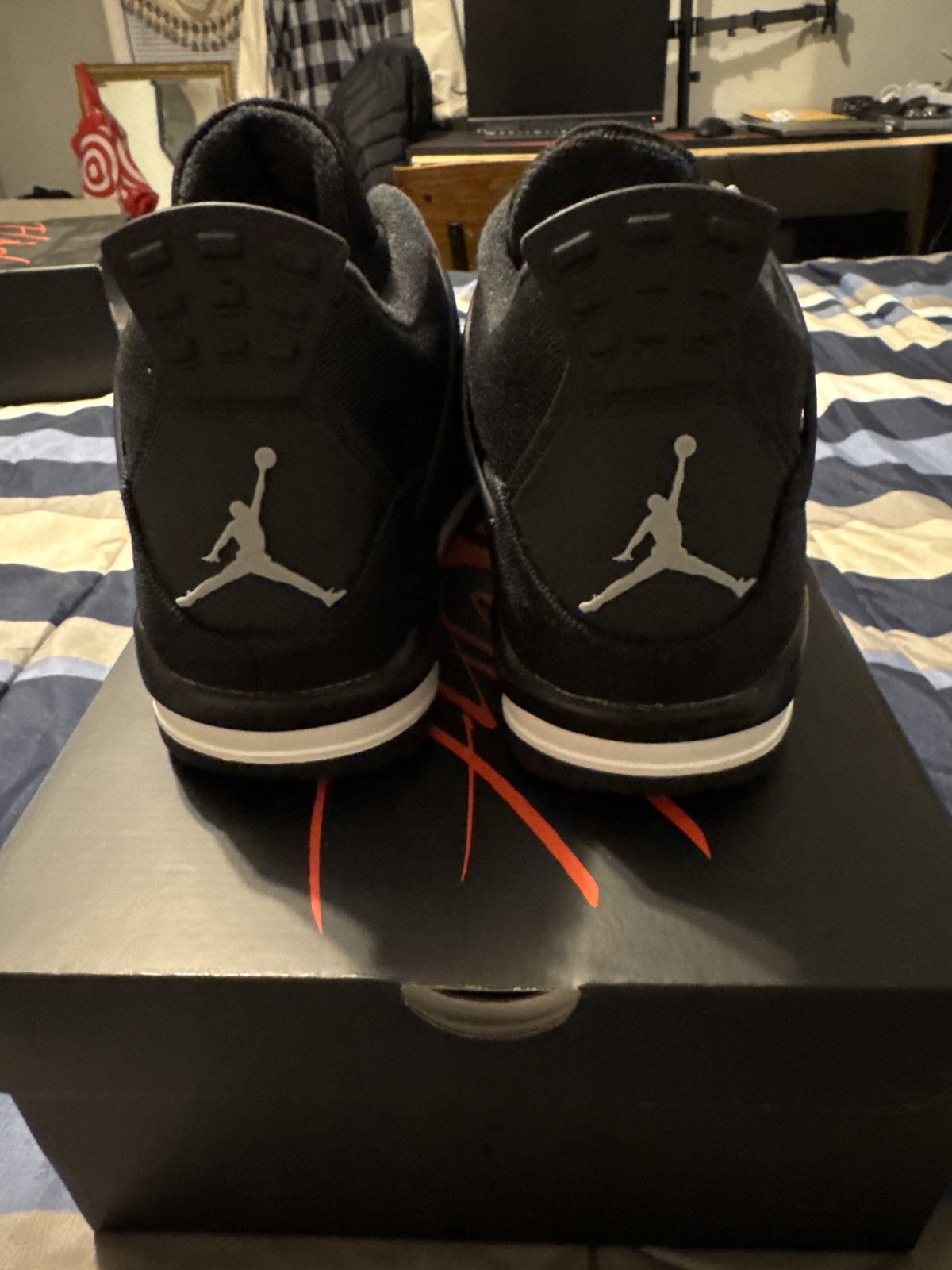 Jordan Brand Jordan 4 Black Canvas Size US 9 / EU 42 - 4 Thumbnail