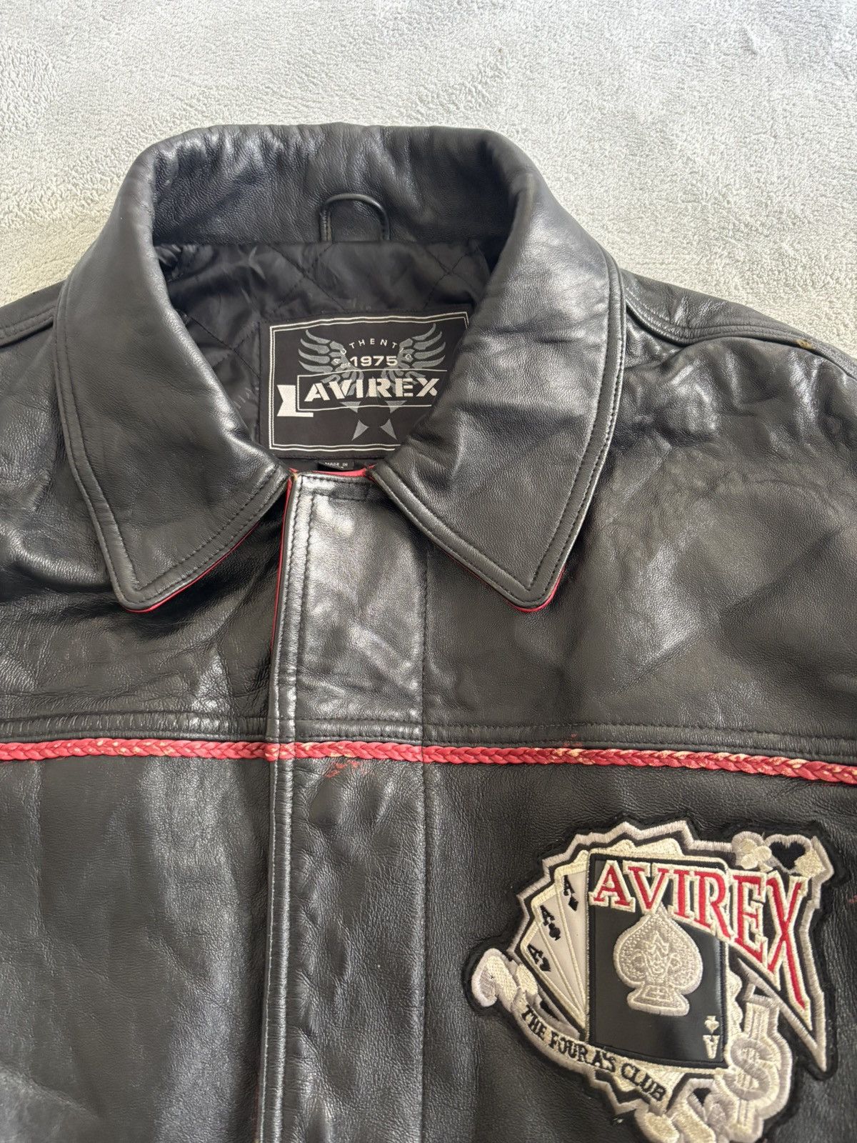 Avirex × Vintage Avirex Gambler’s Club King Casino Leather Jacket 80s Size US XXL / EU 58 / 5 - 2 Thumbnail