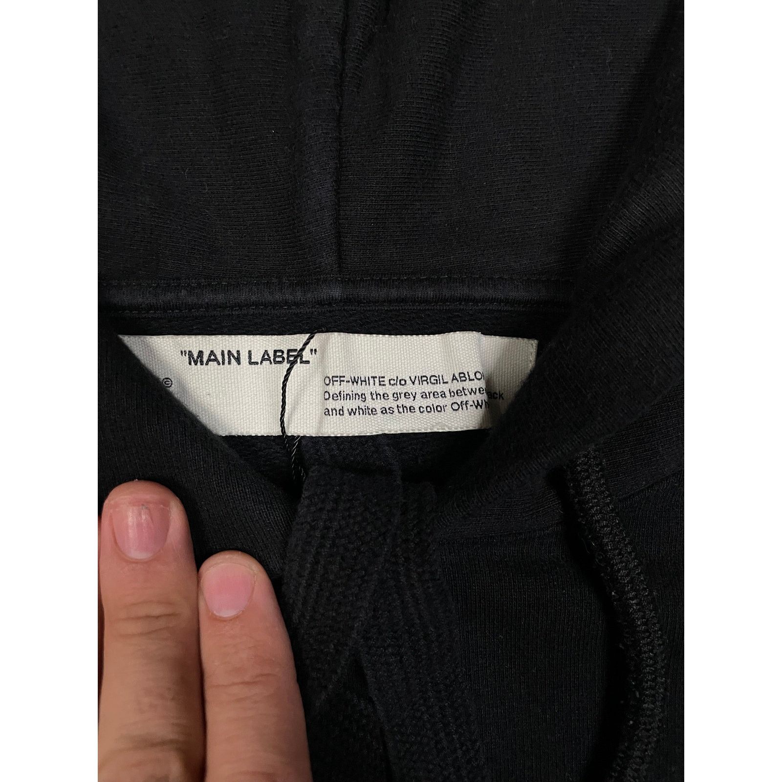 Off-White Off-White Hoodie Black Blue Rationalism XL Used Size US XL / EU 56 / 4 - 7 Thumbnail