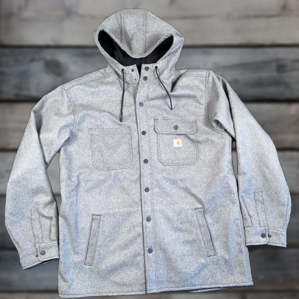 Carhartt Carhartt Rain Defender Hooded Shirt Jacket Adult XL Gray Relaxed Fit 105022 BKH Size US XL / EU 56 / 4 - 1 Thumbnail