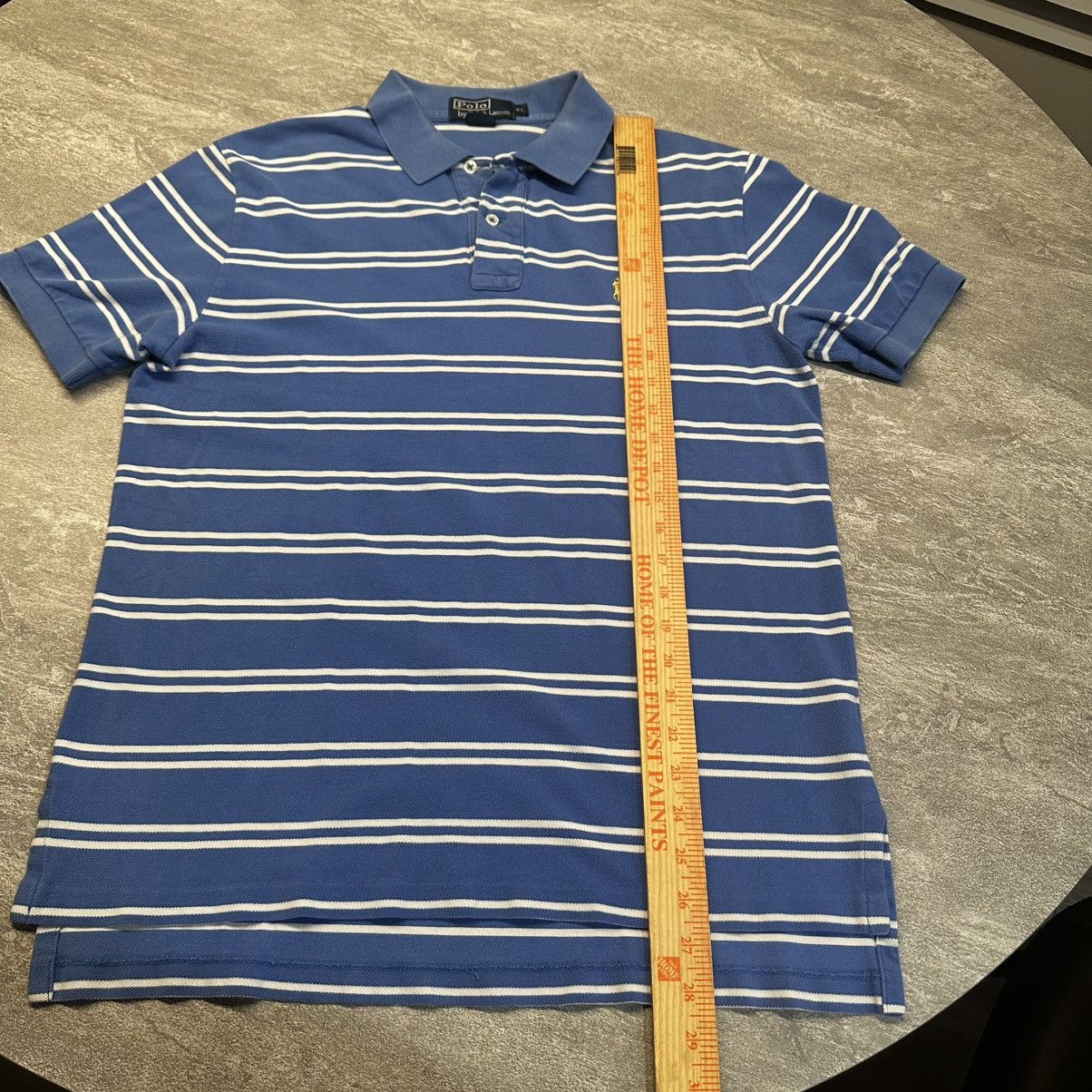 Polo Ralph Lauren × Vintage Vintage Polo Ralph Lauren Polo Shirt Mens XL Blue Striped Size US XL / EU 56 / 4 - 6 Thumbnail