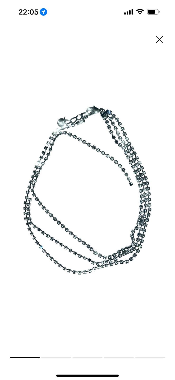 Designer × Maison Margiela MM6 MAISON MARGIELA Pompon Strass Choker Necklace Size ONE SIZE - 1 Thumbnail