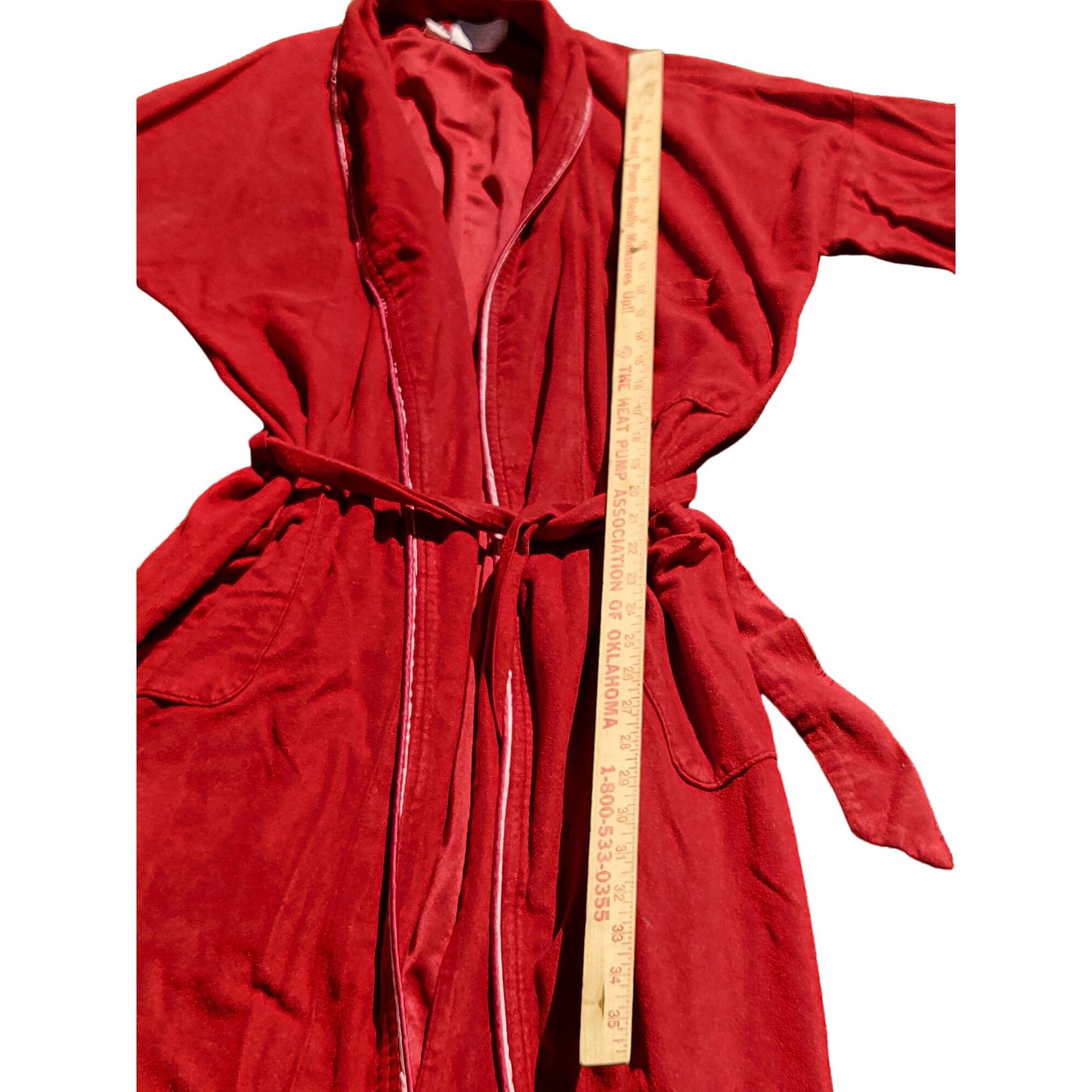 Sears Vintage Sears The Men's Store Robe Sz 36-48 Red Casual Sleep Size ONE SIZE - 3 Thumbnail