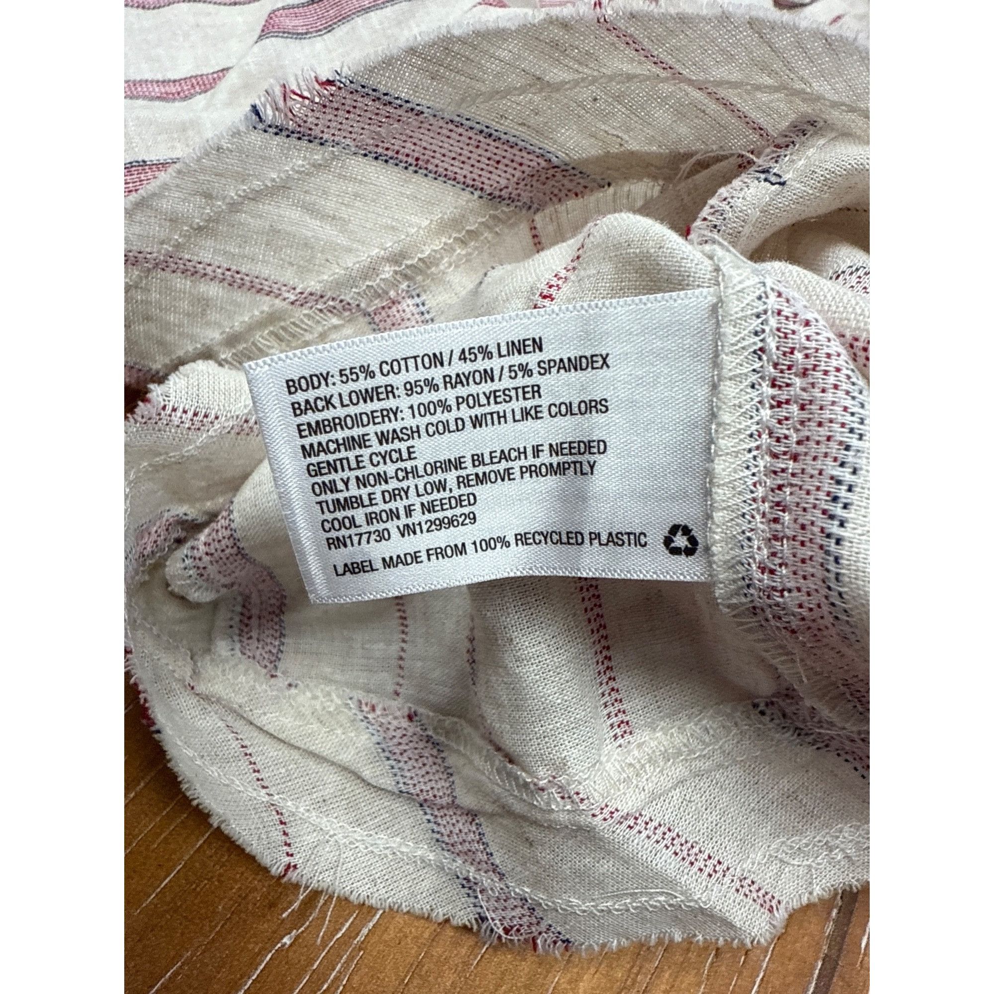 Other Knox Rose S Embroidered Striped Cotton Linen Blend Sleeveles Size S / US 4 / IT 40 - 5 Thumbnail
