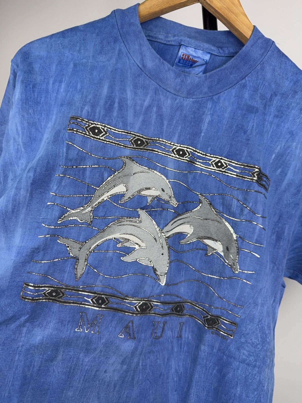 Vintage 90s Vintage Maui Dolphins Graphic T-Shirt Hanes Beefy-T Size US M / EU 48-50 / 2 - 3 Thumbnail