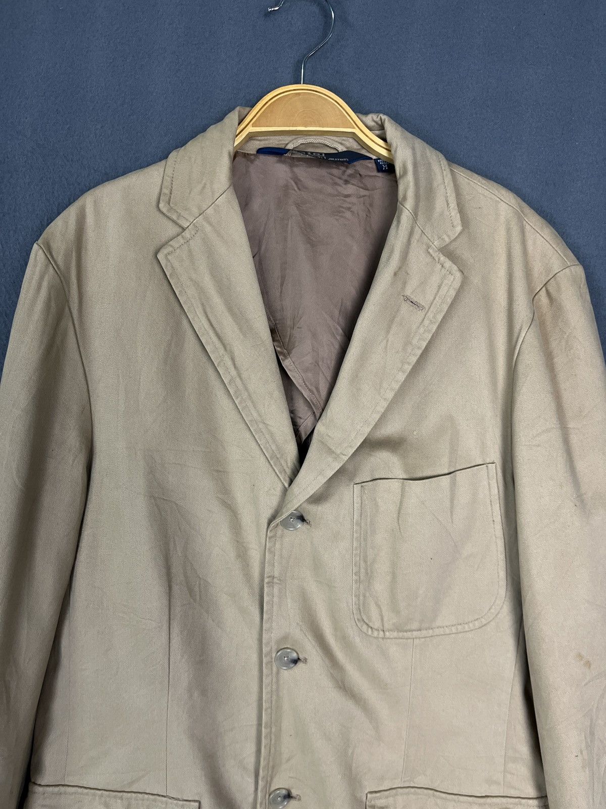 Polo Ralph Lauren × Vintage Polo By Ralph Lauren Beige Blazer Jacket Sport Coat Size 40R - 3 Thumbnail