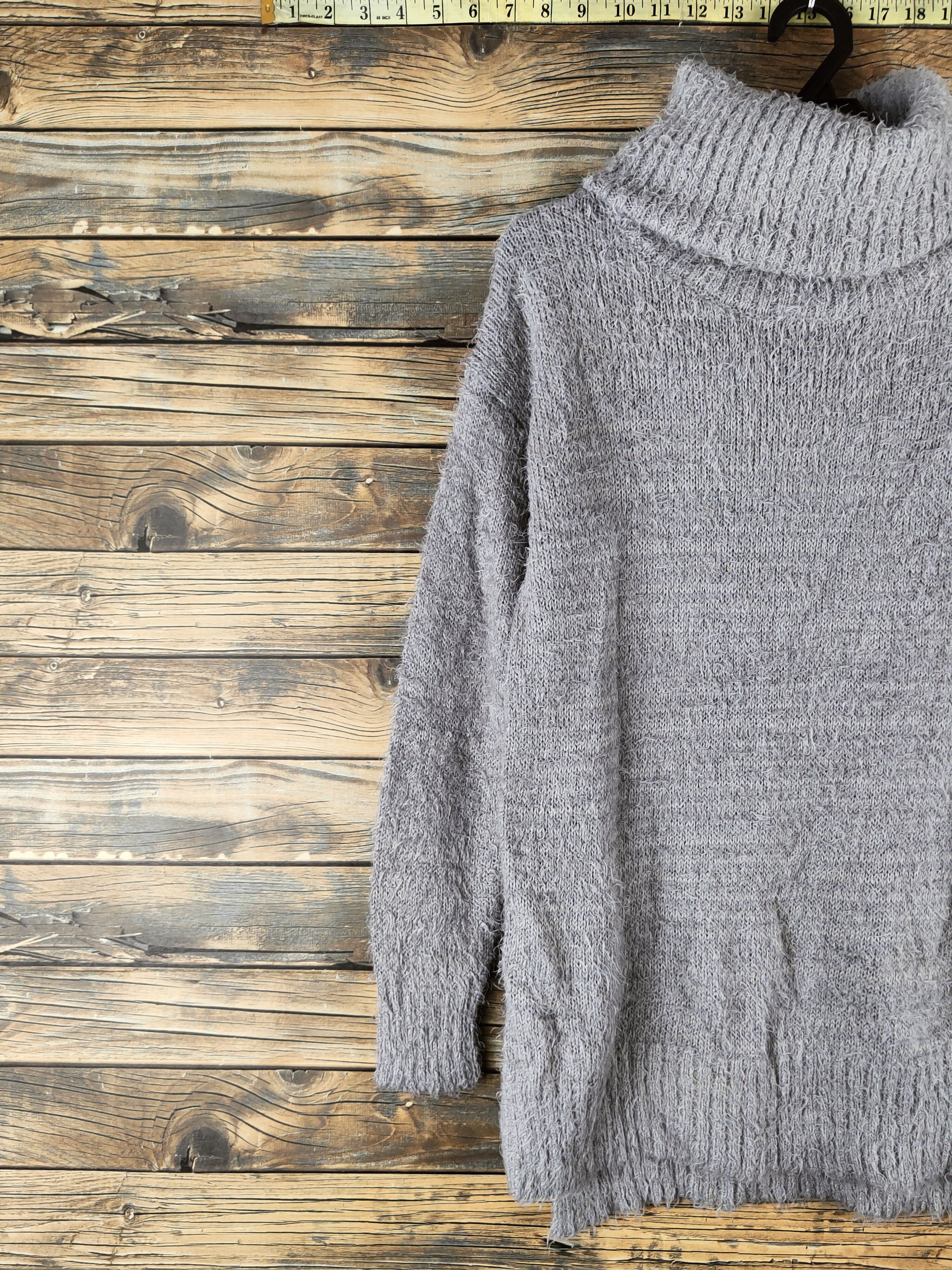 Japanese Brand DL L'espoir Dark Gray Fur Mohair Knitwear #46-490 Size M / US 6-8 / IT 42-44 - 3 Thumbnail