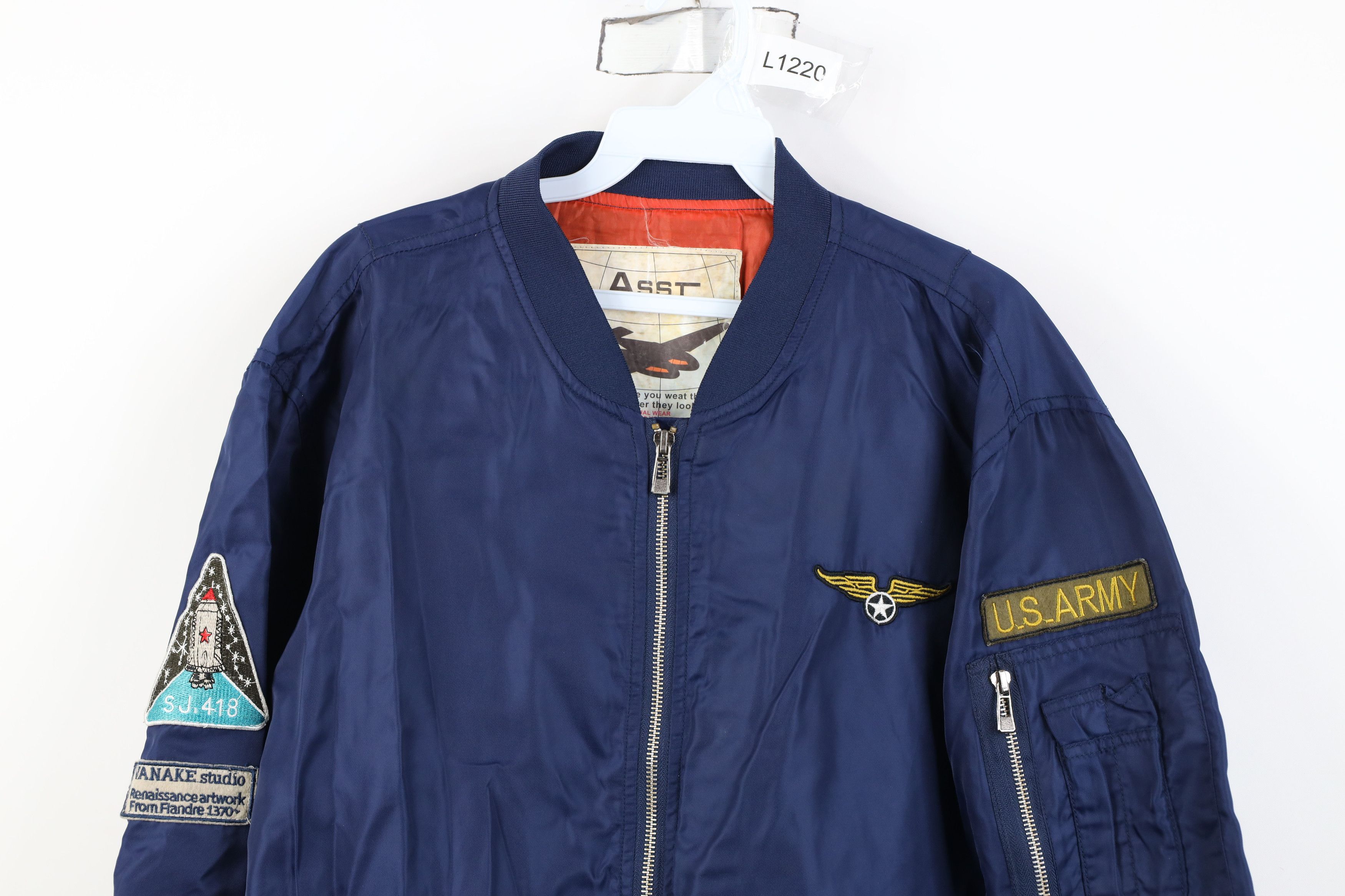 Vintage Vintage 90s Streetwear Military Style Flight Bomber Jacket Size US L / EU 52-54 / 3 - 2 Thumbnail
