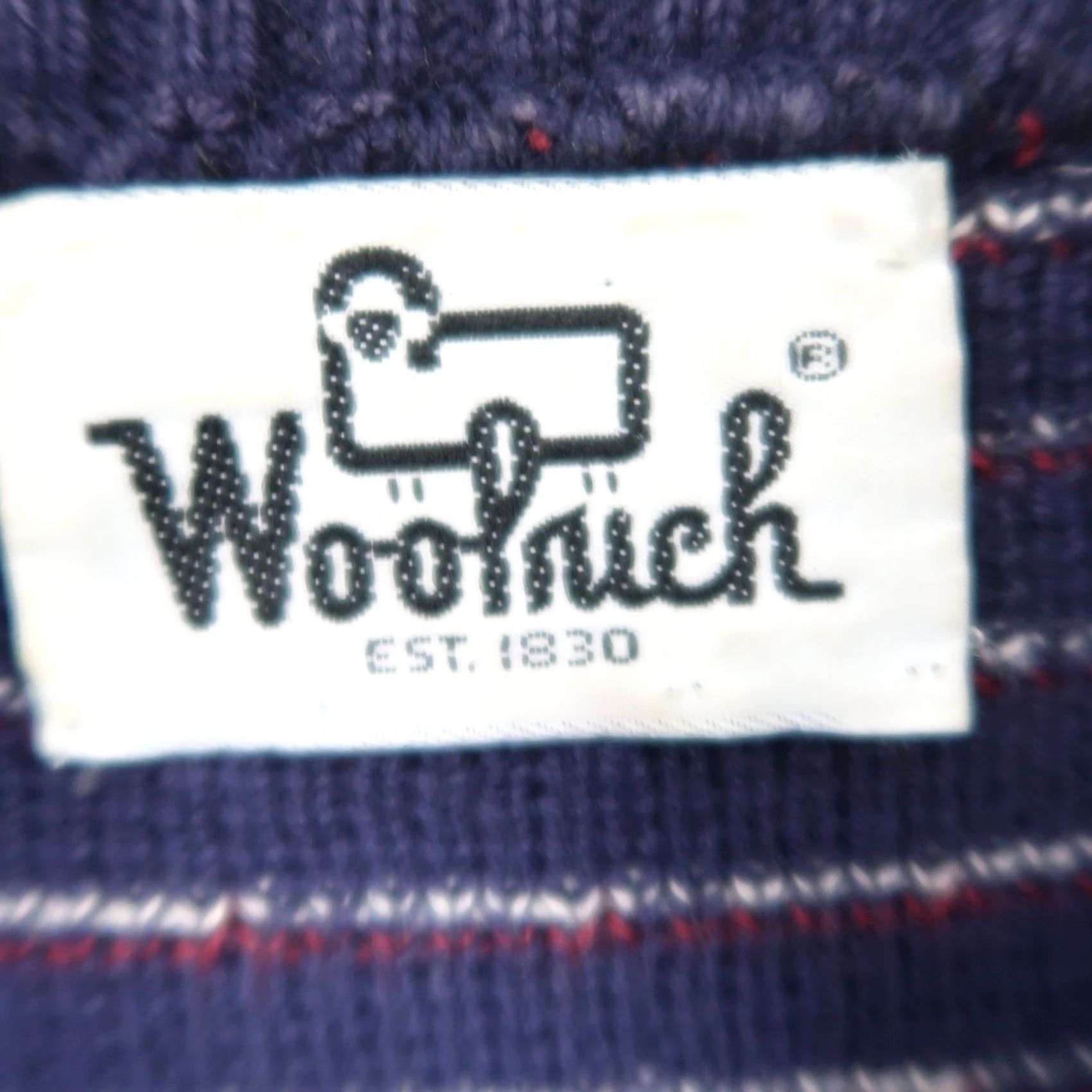 Vintage VINTAGE Woolrich Sweater Crew Neck Knit Cotton Long Sleeve XL Navy Blue Red Heart Dot Print 80s Womens Size XL / US 12-14 / IT 48-50 - 6 Thumbnail