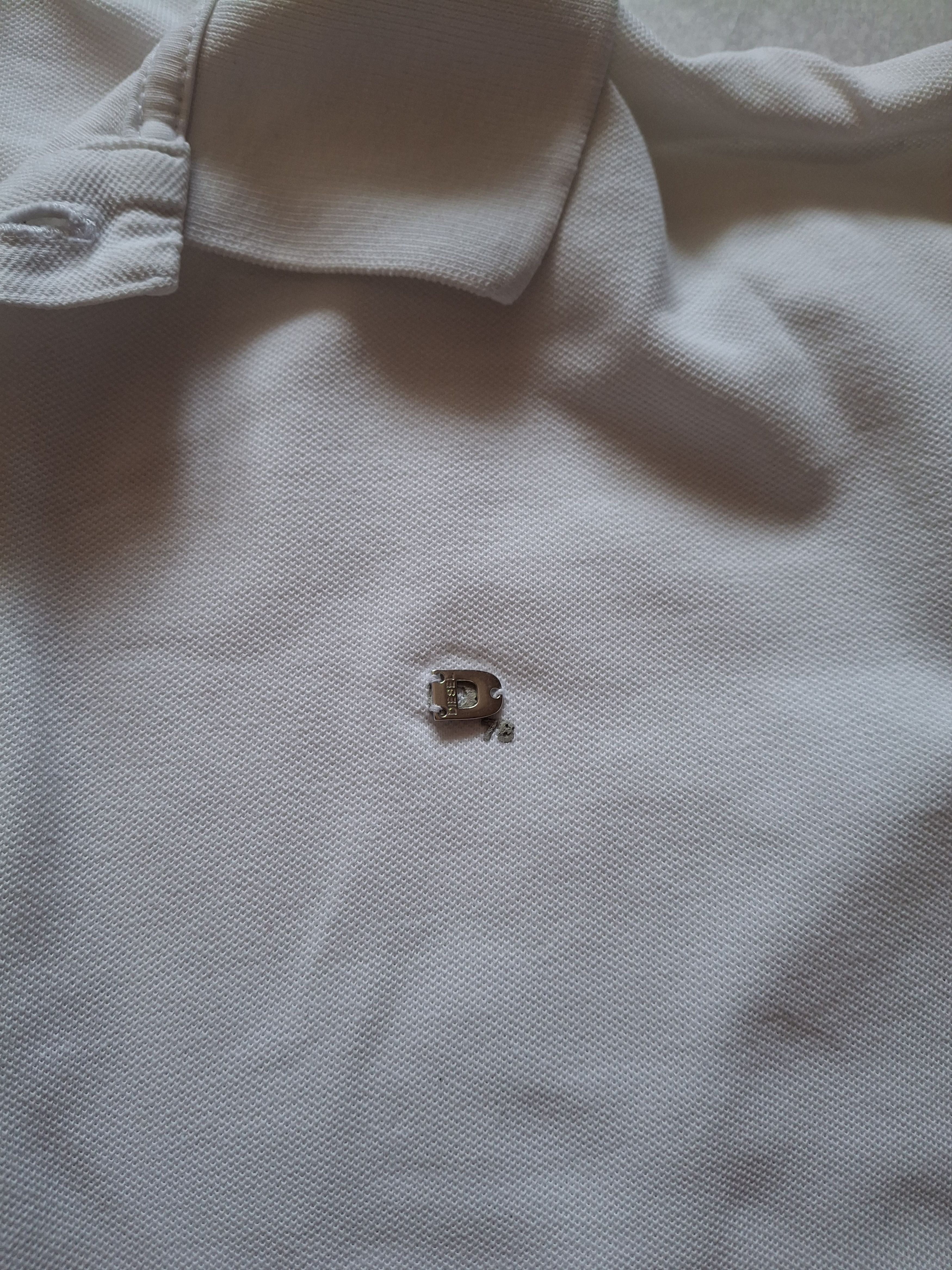 Diesel × Vintage White Long Sleeve Polo Shirt with Diesel Vintage Logo Size US L / EU 52-54 / 3 - 2 Thumbnail