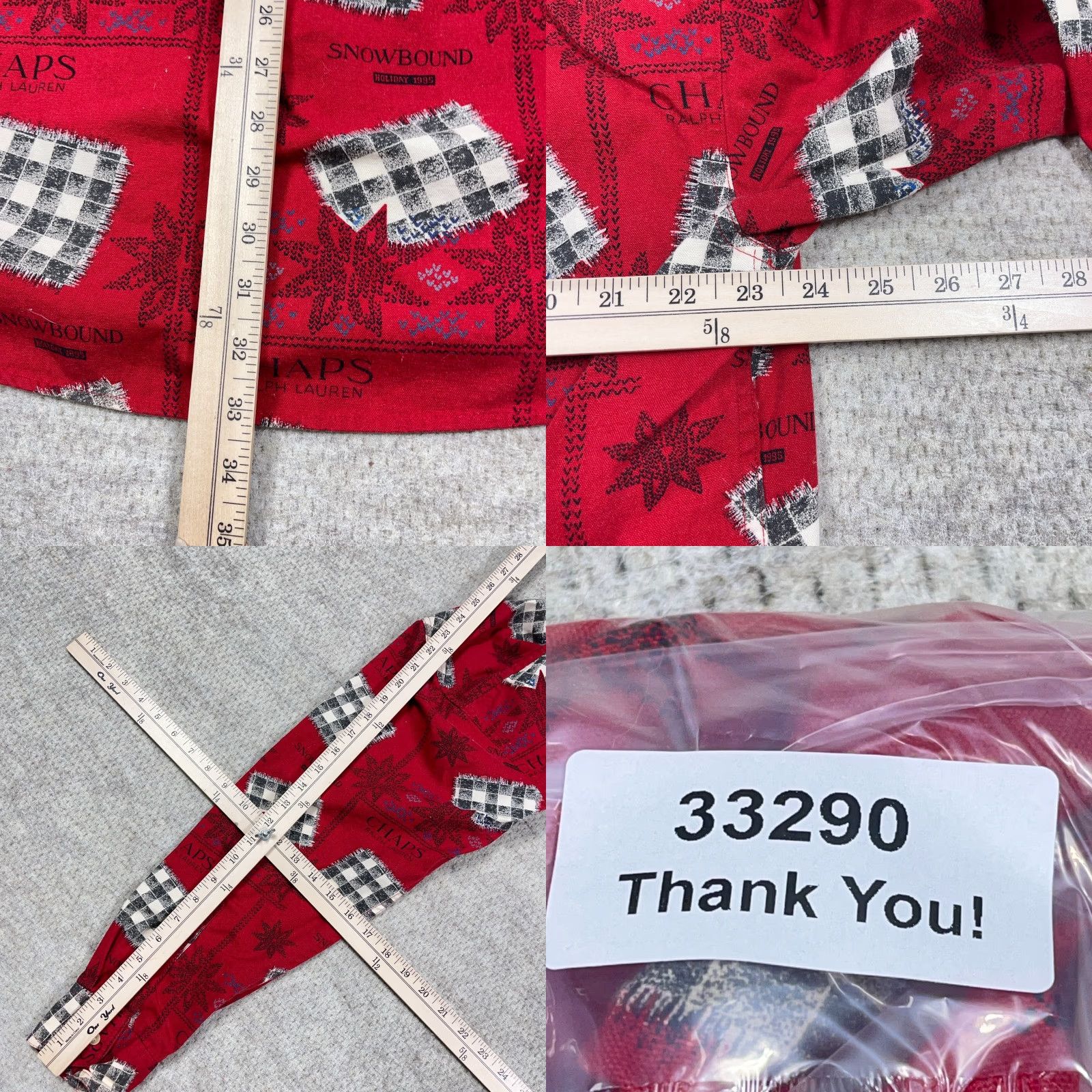 Chaps VINTAGE Chaps Ralph Lauren Shirt Men L Red Button-Up 90s Patchwork Print AOP Geometric Long Sleeve Cowboy Western Modern Preppy Logo Mens Size US L / EU 52-54 / 3 - 8 Thumbnail