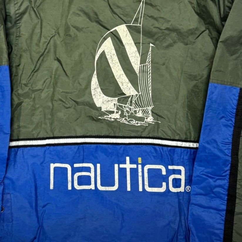 Nautica VINTAGE Nautica Competition Big Logo Jacket Shell Coat Windbreaker Men XL Green 1990s Size XL Mens Size US XL / EU 56 / 4 - 4 Thumbnail