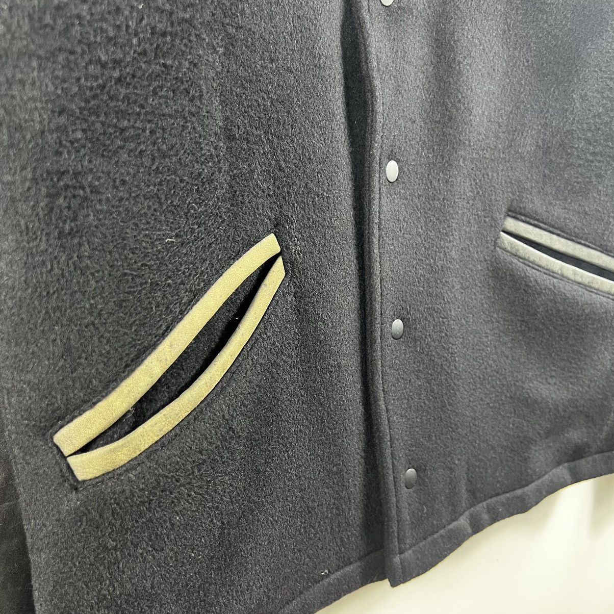 Other ⚡️ ACOUSTIC VINTAGE DISTRESSED VARSITY LEATHER JACKET - M Size US M / EU 48-50 / 2 - 7 Thumbnail