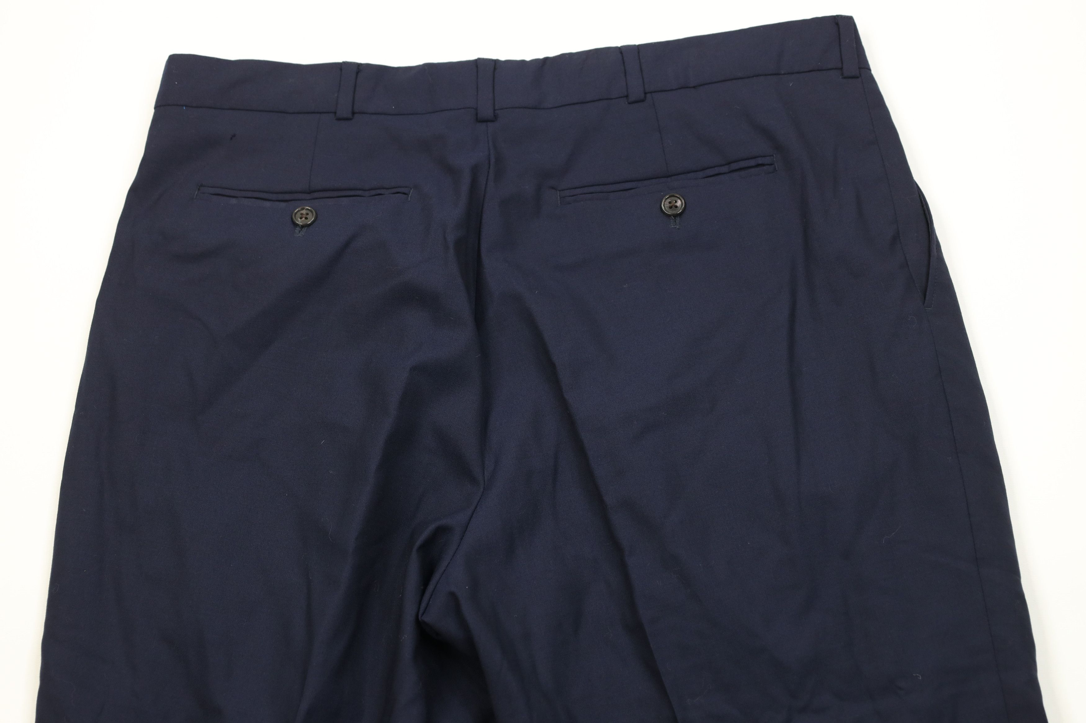 Lands' End Vintage 90s Lands End Knit Wide Leg Chino Pants Navy Blue Size US 36 / EU 52 - 8 Thumbnail