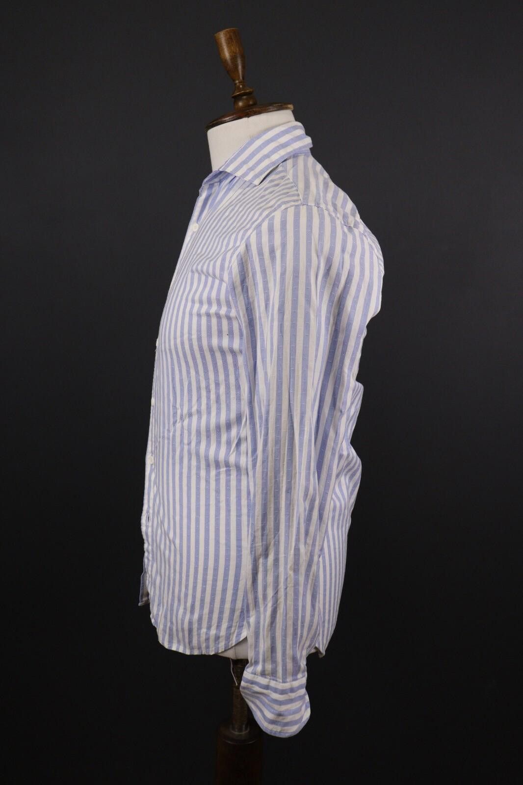 Designer Boggi Milano New Classic Custom Fit Stripe Shirt Size S Size US S / EU 44-46 / 1 - 5 Thumbnail