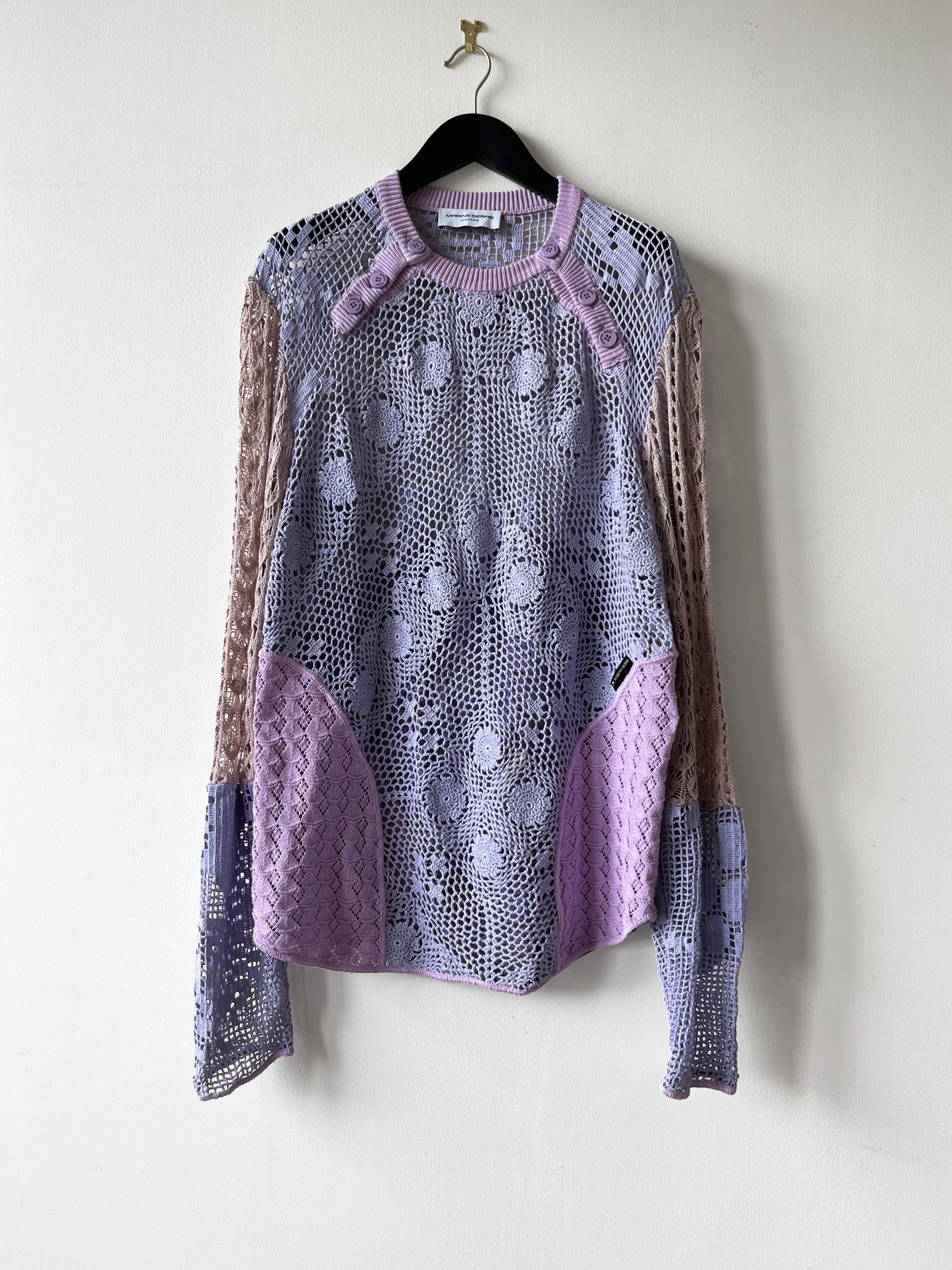 Marine Serre Marine Serre upcycled crochet knit sweater Size US M / EU 48-50 / 2 - 1 Thumbnail