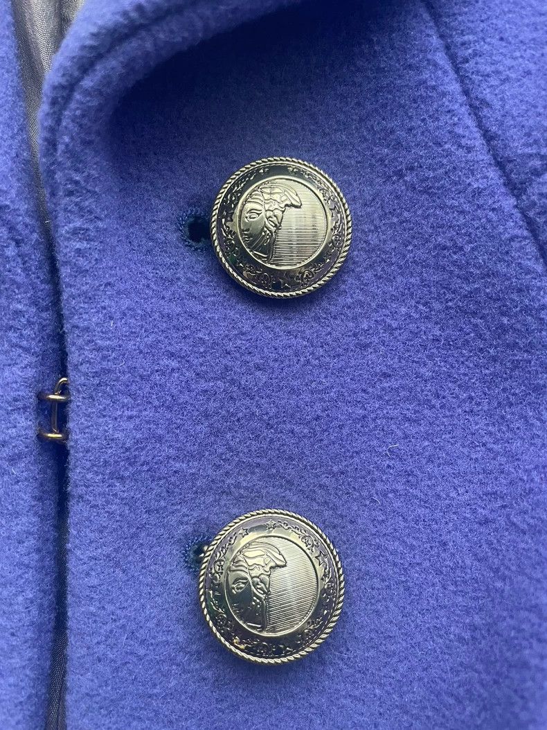 Versace Versace Violet cashmere wool coat Size L / US 10 / IT 46 - 2 Thumbnail
