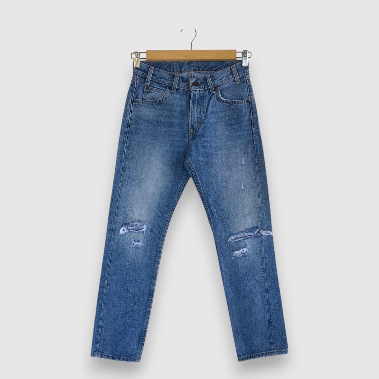 Levi's Vintage Y2K Levis Distressed Jeans Levi's 505 Faded Denim Size 26" / US 2 / IT 38 - 1 Thumbnail