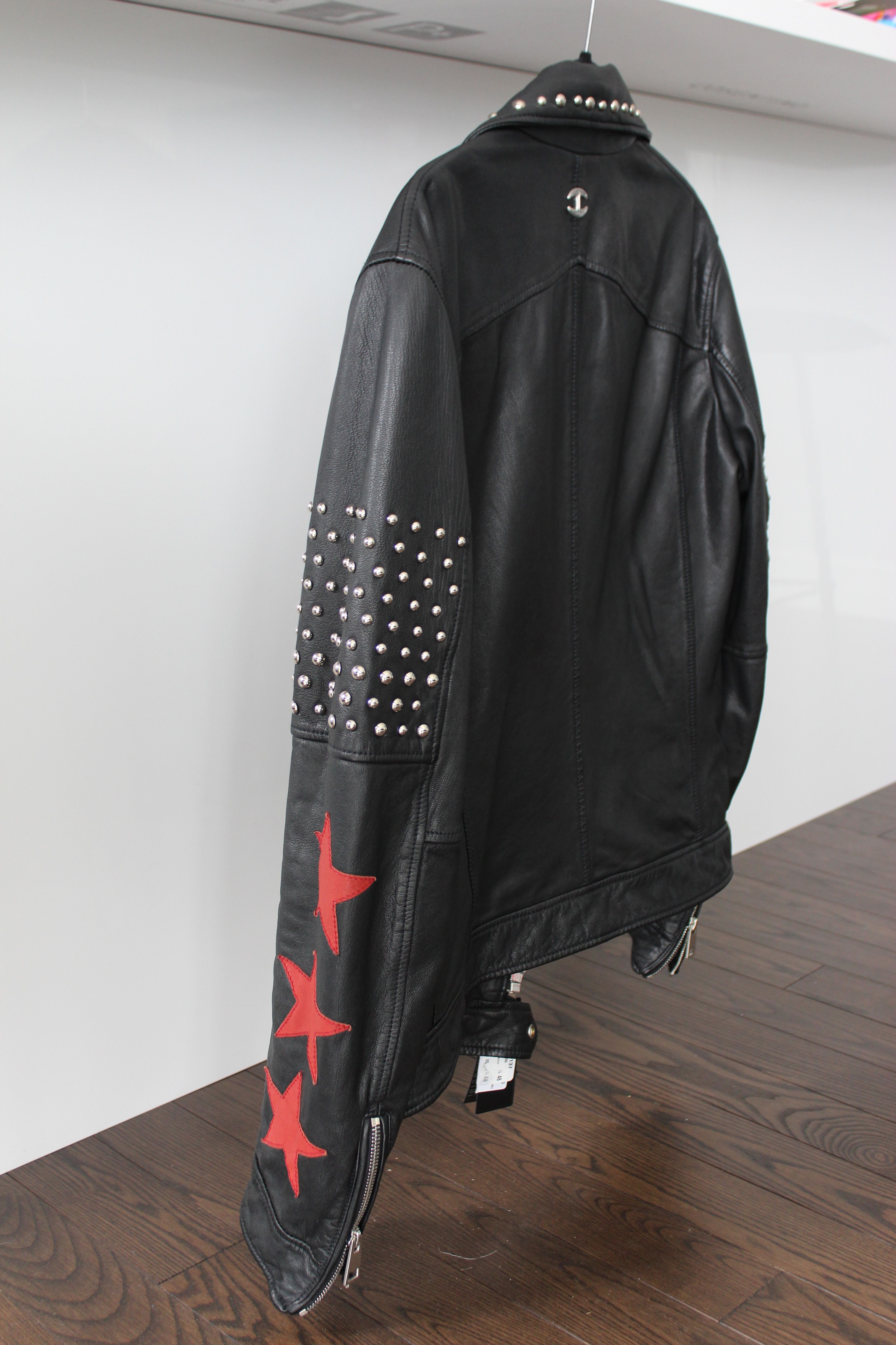 Just Cavalli Just Cavalli Leather Biker Jacket Size US M / EU 48-50 / 2 - 2 Thumbnail