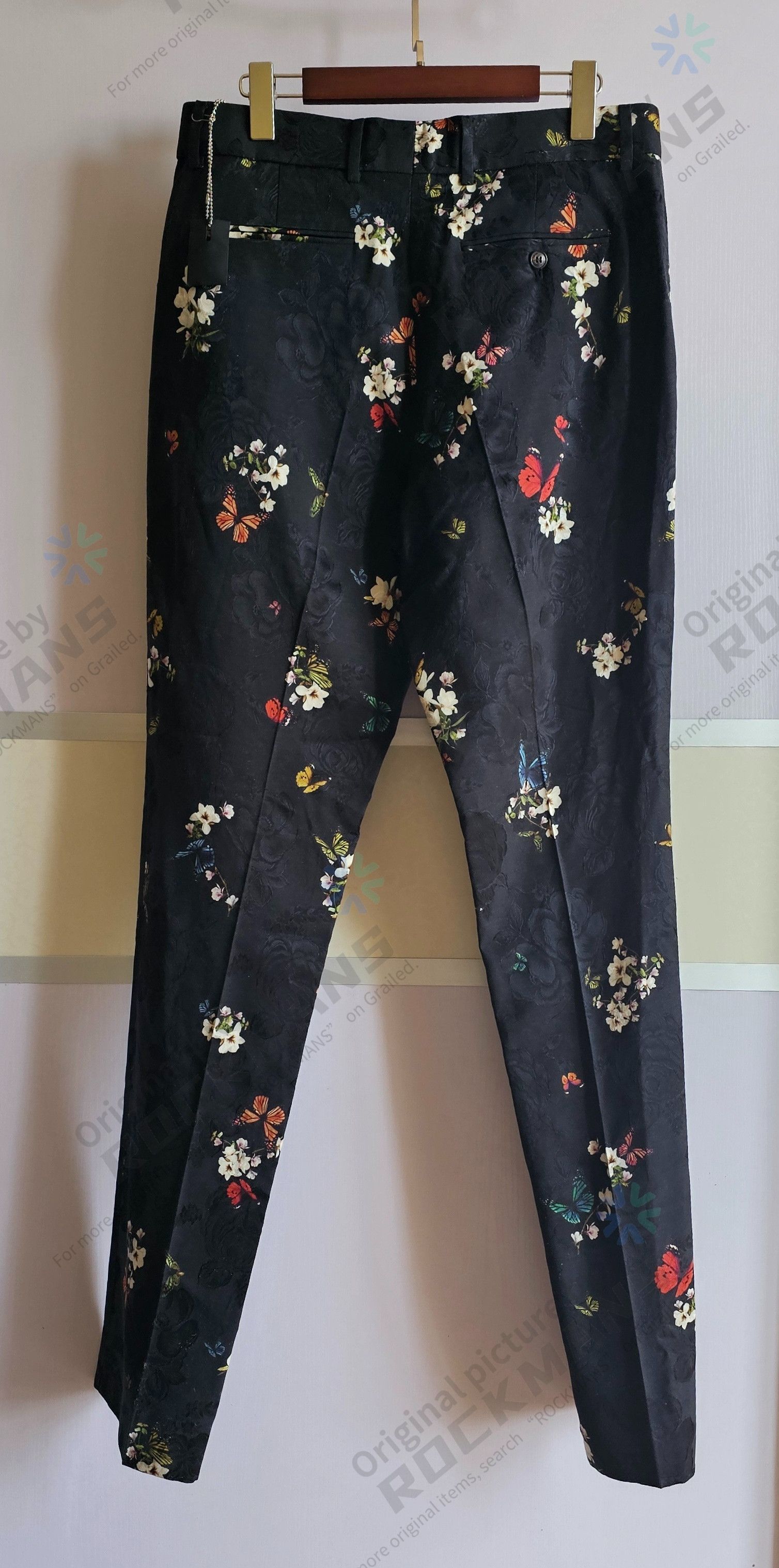 Amiri Amiri Black Butterfly Jacquard Wool Pants Size 50 $1290 Size US 34 / EU 50 - 5 Thumbnail